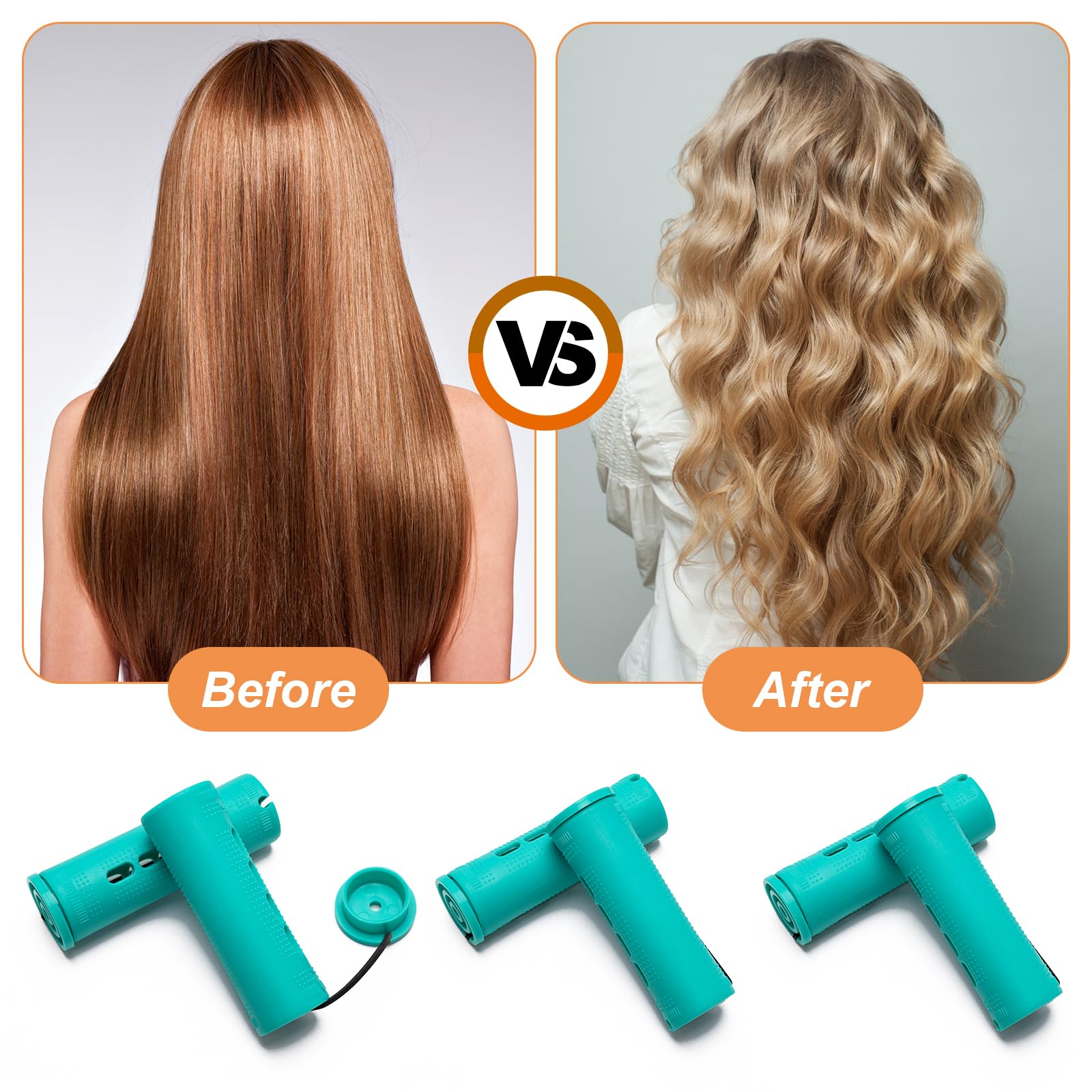 50 Pcs 1 Inch Perm Rod Set, Zhaoyao Perm Rods For Nature Hair, Cold Wa ...