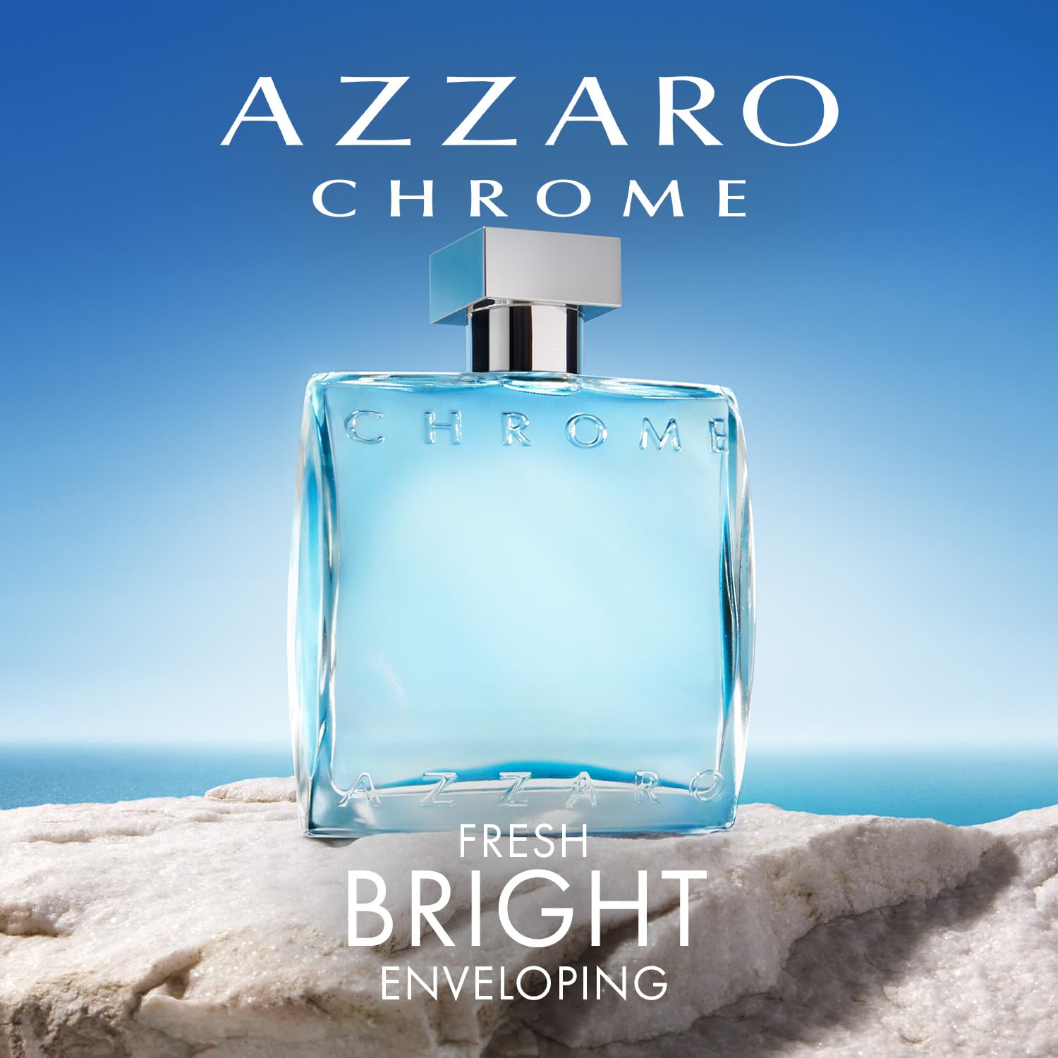 Azzaro Chrome Eau De Toilette - Fresh Mens Cologne - Citrus, Aquatic & Woody Summer Fragrance - Lasting Wear - Luxury Perfumes F