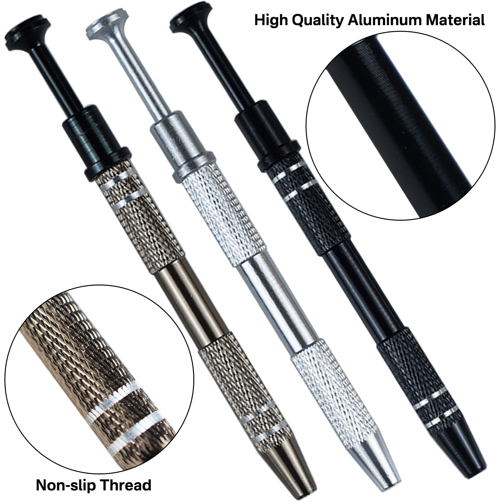 CTISMICE Piercing Ball Grabber Tool, 3pcs Stainless Steel Pick Up Tweezers for Piercing Changing, Making Jewelry, Grabbing IC Ch