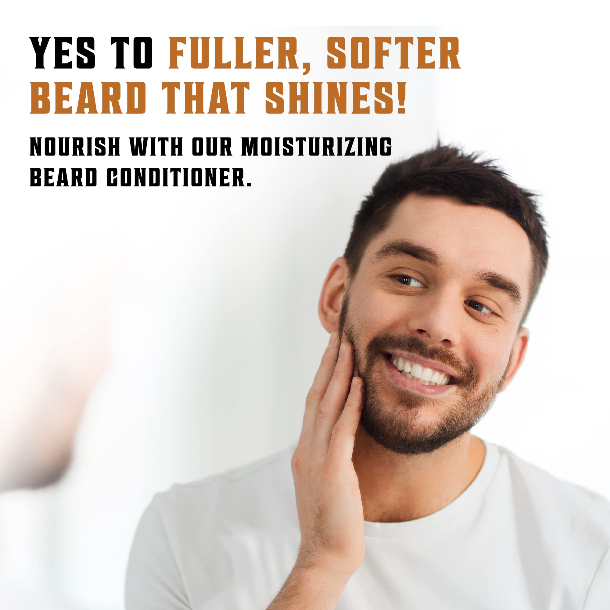 Beard Wash & Beard Conditioner Set W/Argan & Jojoba Oils - Softens & Strengthens - Natural Sandalwood Scent - Beard Shampoo W/Be