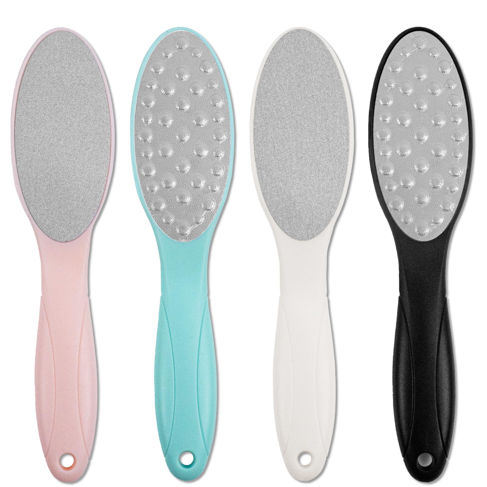 4 Pcs Stainless Steel Foot Scraper Metal Foot File Double-Sided Foot File Callus Remover for Feet Professional Foot Scraper Pedi