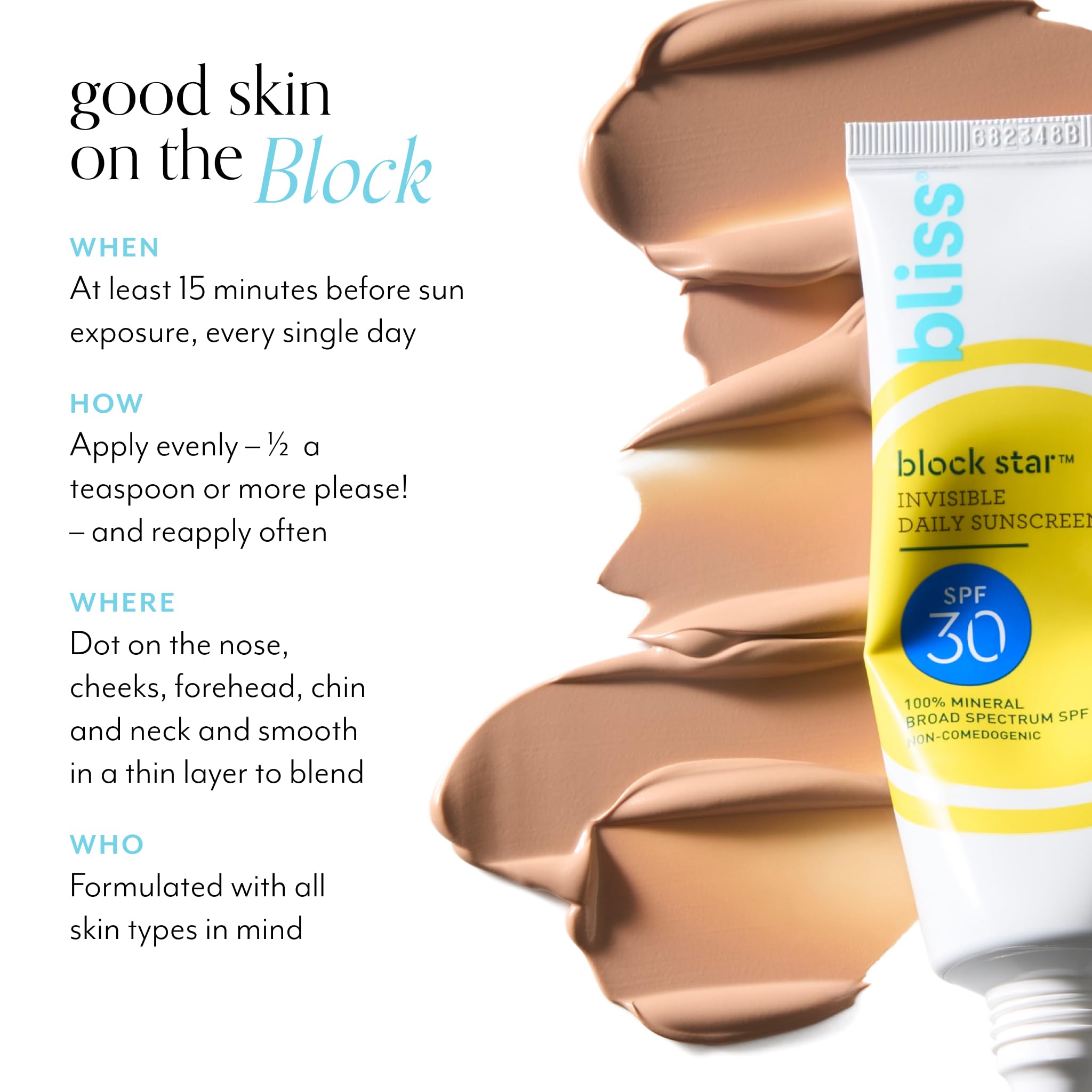 Bliss Tinted Sunscreen Block Star Face Sunscreen Spf 30 100% Mineral Sunscreen Non-Greasy & Non-Irritating Vegan 14 Fl Oz