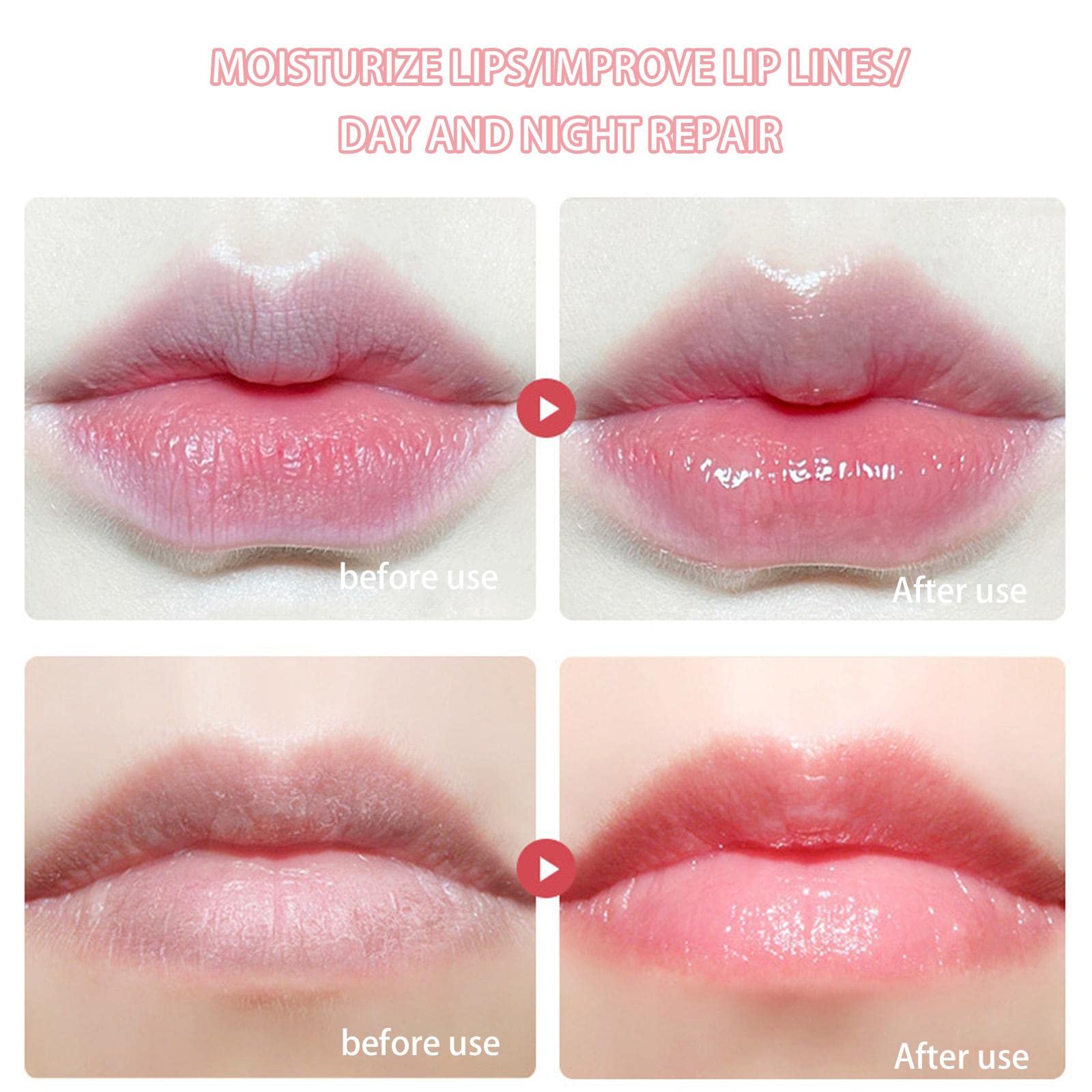 2 Bottles Sakura & Honey Lip Balm, Day & Night Repair Deep Moisture and Fade Lip Lines, Rich in Vitamin E & Cherry Blossom Extra