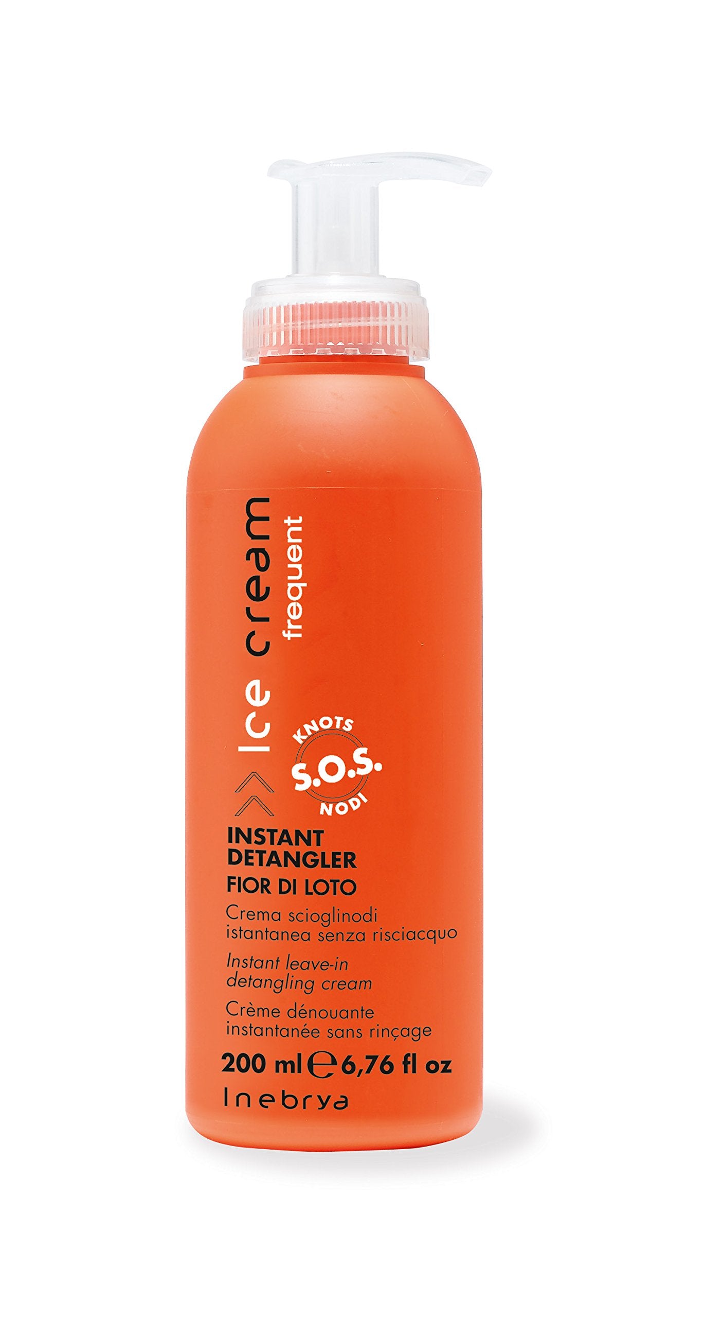 Inebrya Ice Cream Instant Detangler Fior Di Loto Instant Leave-in Detangling Cream 6.76 Oz by Ice Cream by Inebrya