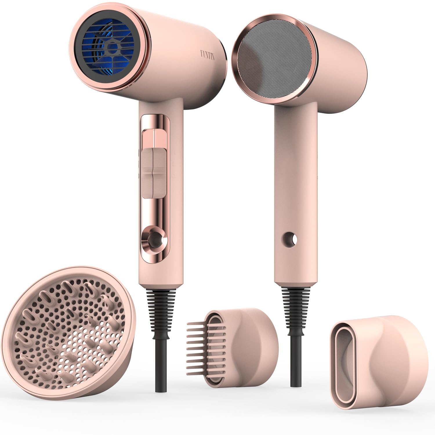 FUNTIN Hair Dryer, Ceramic Blow Dryer Model F01, Baby Pink Color, Lightweight Design