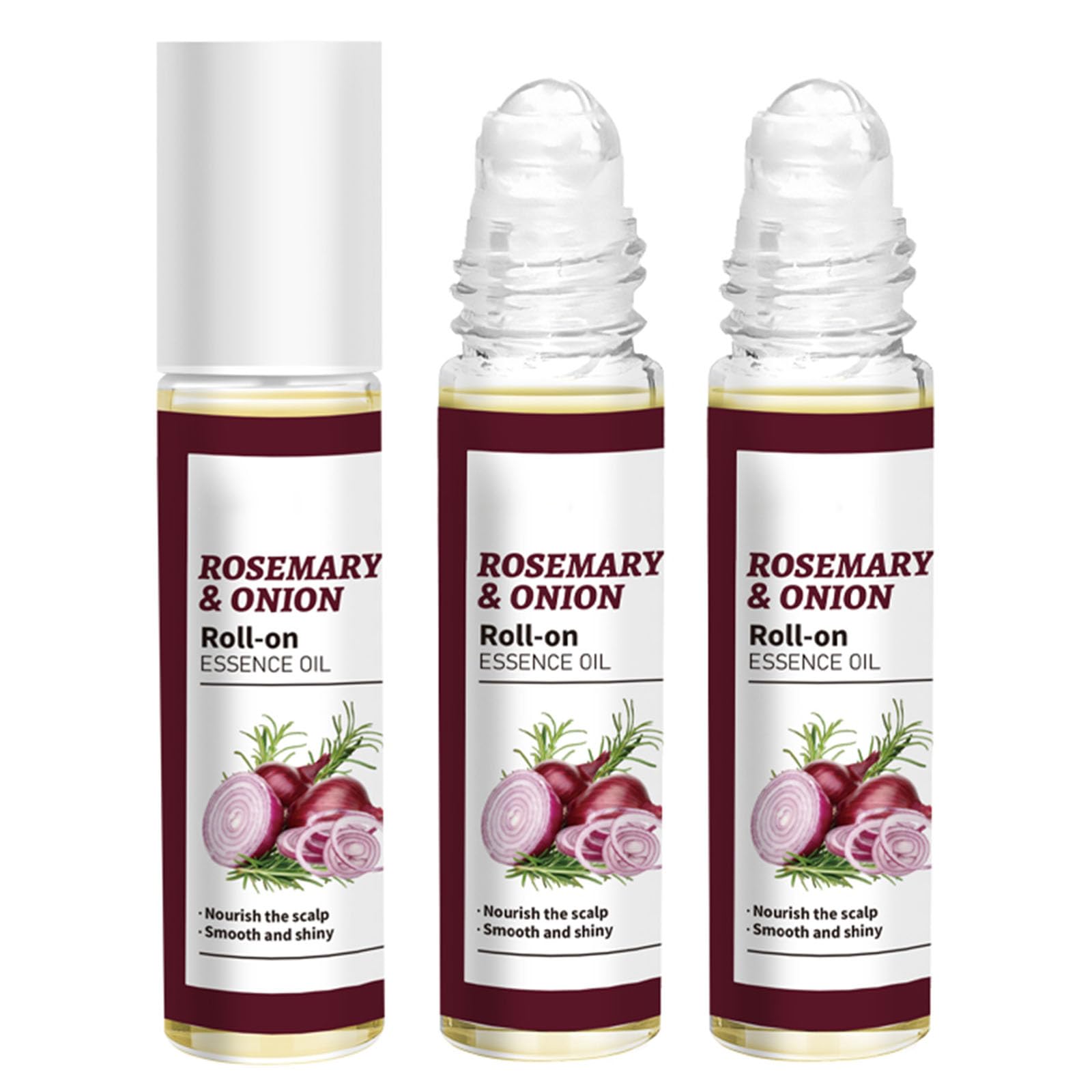 Yniquet 2PCS Onion Hair Growth Serum Rollon Onion & Rosemary Hair Growth Oil for Hydrating AntiFrizz Hair Spray for Scalp and 