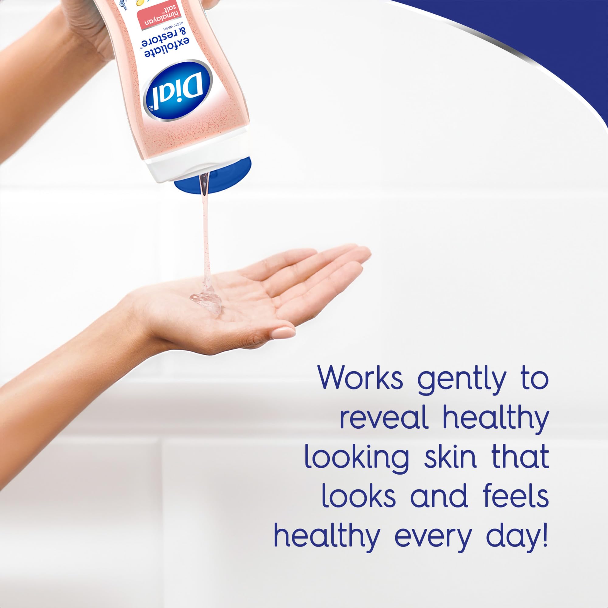 Dial Body Wash, Exfoliate & Restore Himalayan Salt, 16 Fl Oz (Pack of 4)