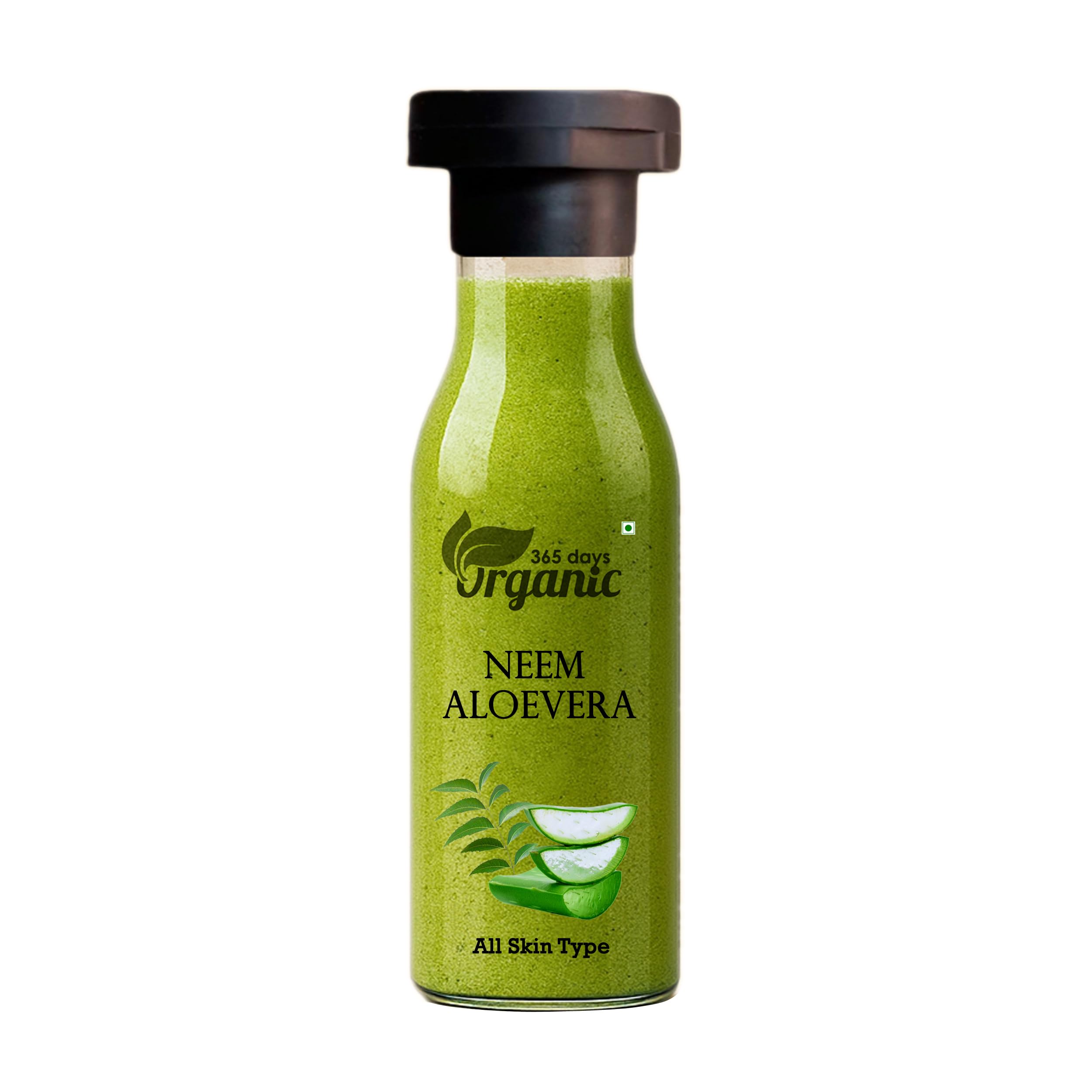 365 Days Organic Neem Aloe Vera Face Wash | Natural Skin Cleanser For Acne Control | Suitable For All Skin Types Controls Acne A