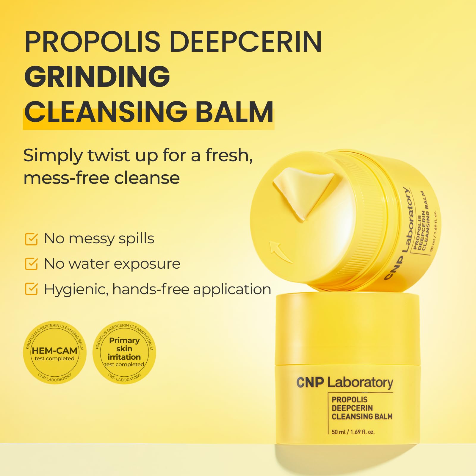 CNP Propolis Deepcerin Cleansing Balm - Soft Grinding Makeup Remover Balm, Buttery & Milky Texture, for Dry & Sensitive Skin, Ko
