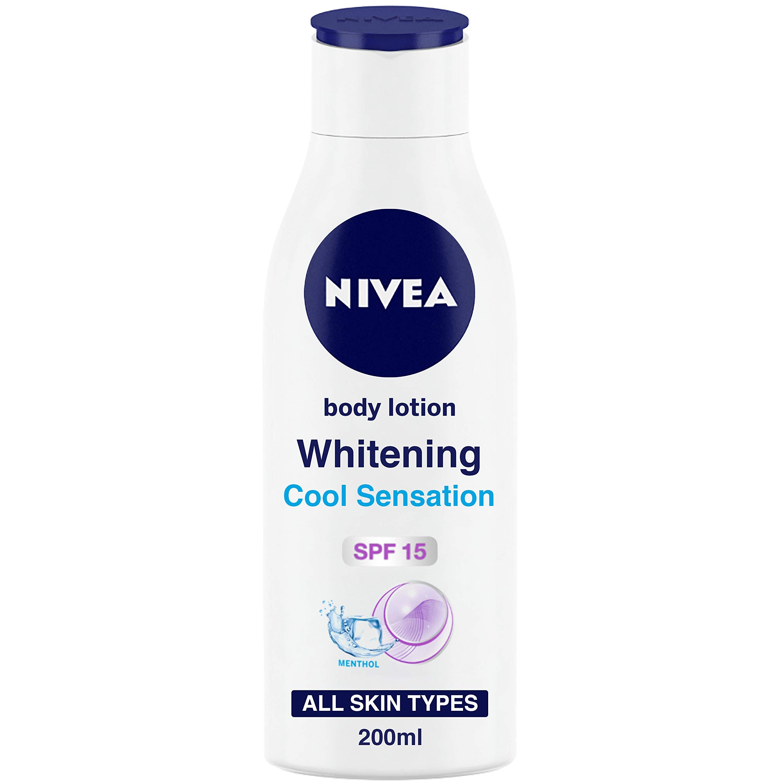 Nivea Body Lotion, Whitening Cool Sensation, Spf 15 & Refreshing Menthol, 200 Ml