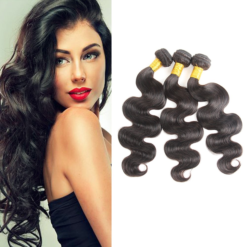 huarisi 12a Human Hair Bundles Brazilian Body Wave Hair Bundles 22 Inch 100% Unprocessed Virgin Weave 1 Bundles Human Hair Body 