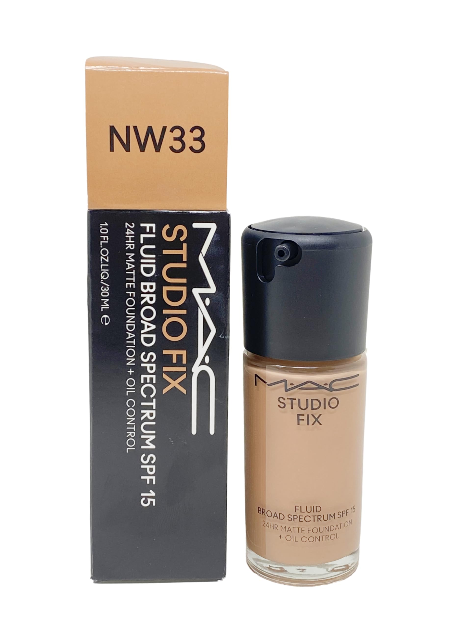 MAC Studio Fix Fluid SPF15 24hr Matte Foundation + Oil control  NW33 (1 Fl Oz)