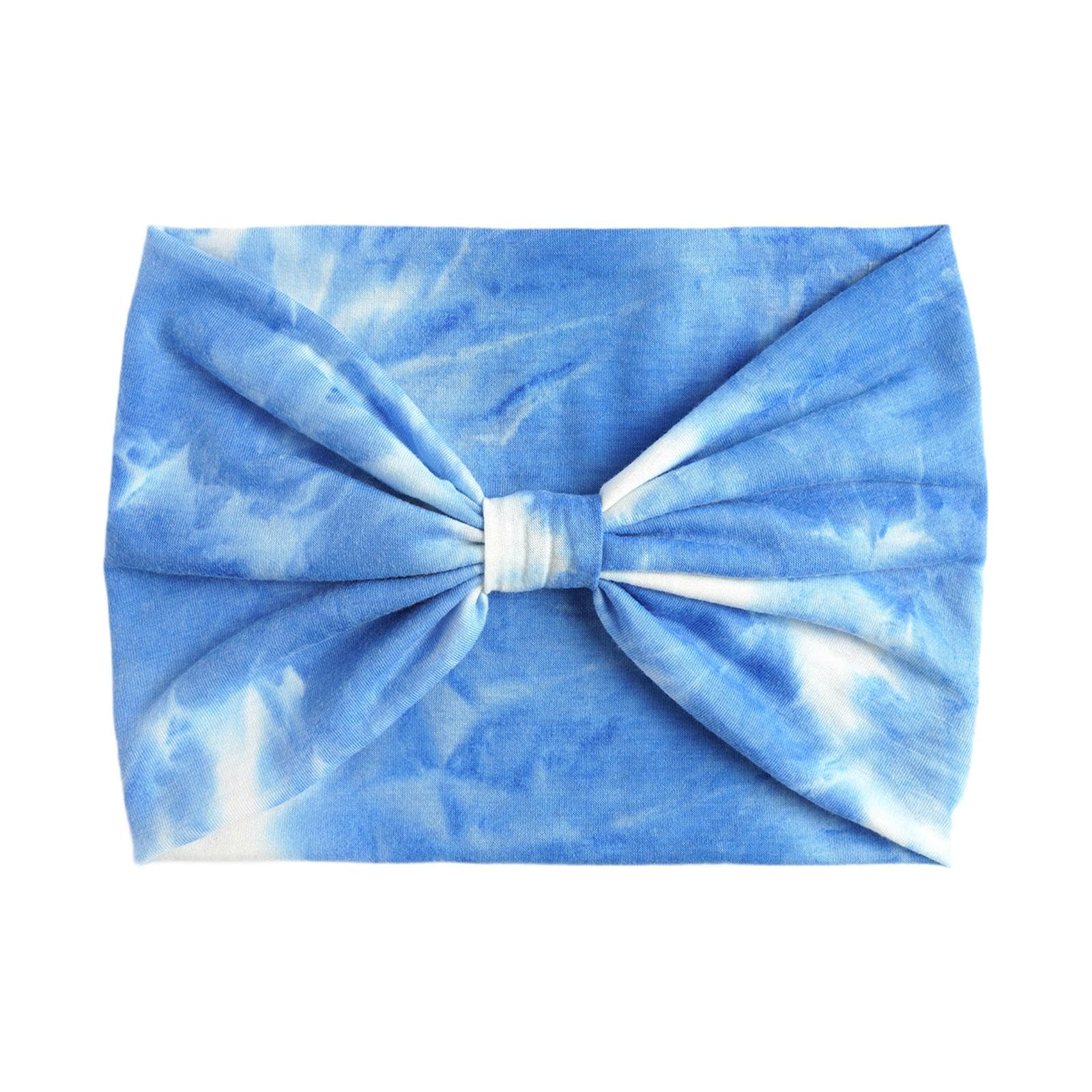 ATORSE?Women Wide Headband Tie Dye Head Scarf Sweat Absorbent Soft Stretchy Bandana Style G