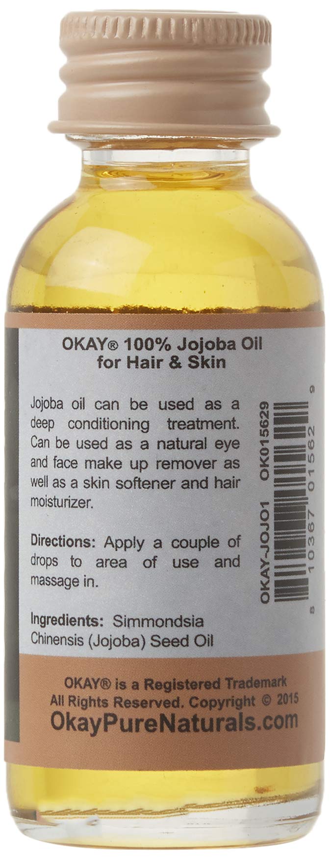 OKAY 100% PURE JOJOBA OIL 1oz / 30ml