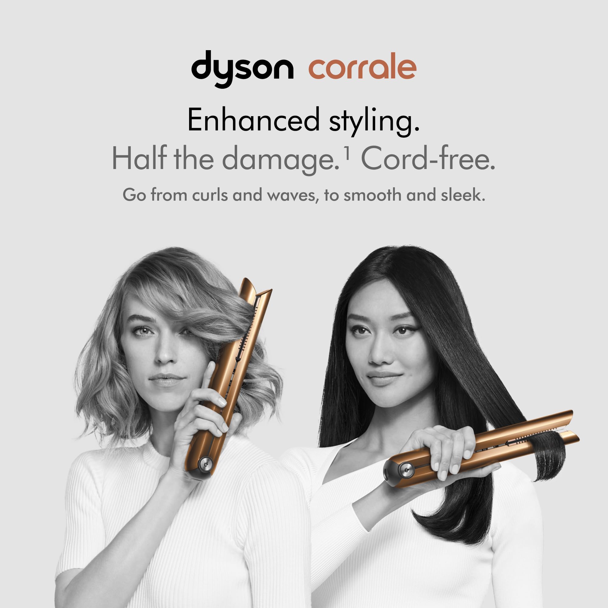 Dyson Corrale Hair Straightener, Nickel/Copper