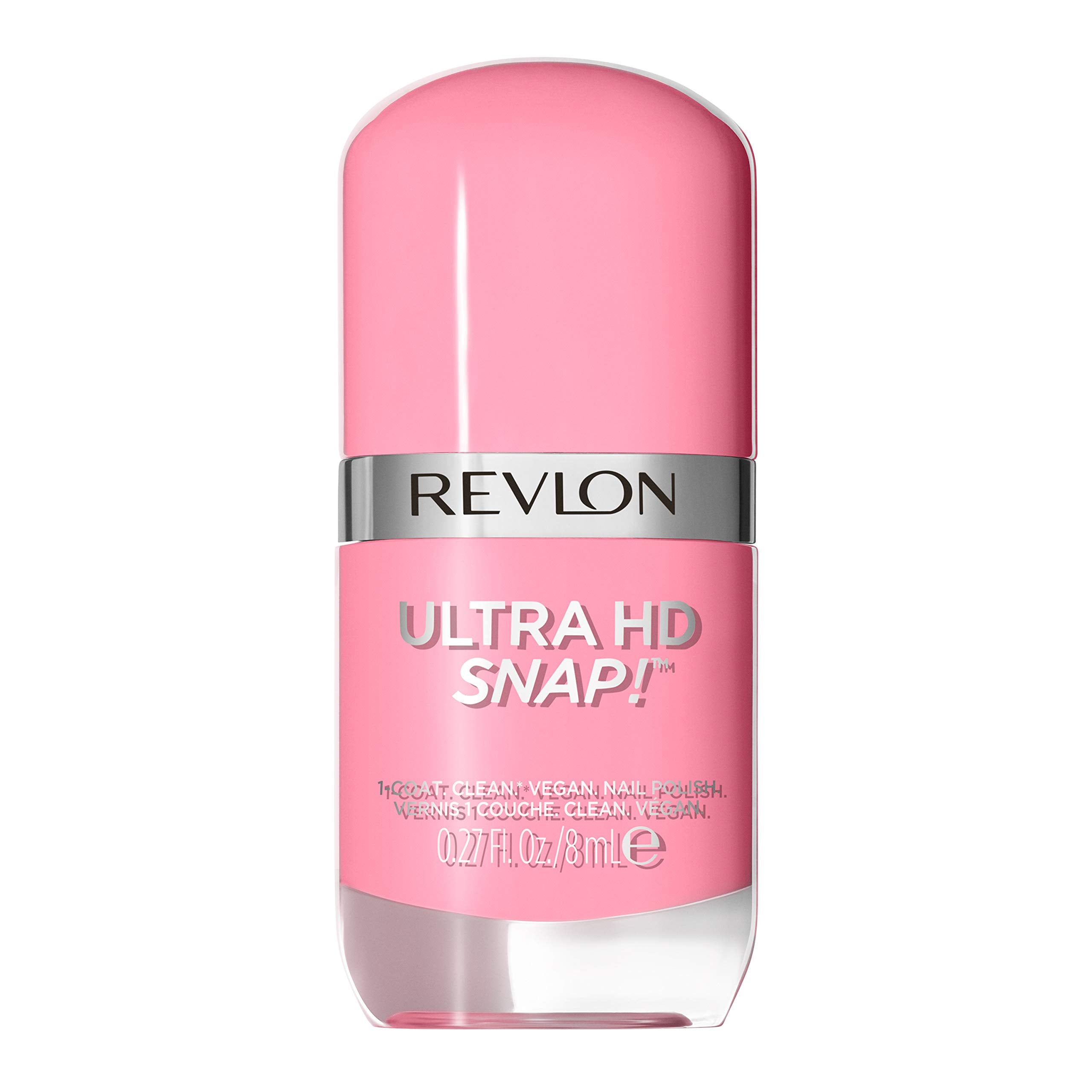 REVLON Ultra HD Snap Nail Polish, Glossy Nail Color, 100% Vegan Formula, No Base and Top Coat Needed, 008 Damsel in a Dress, 0.2