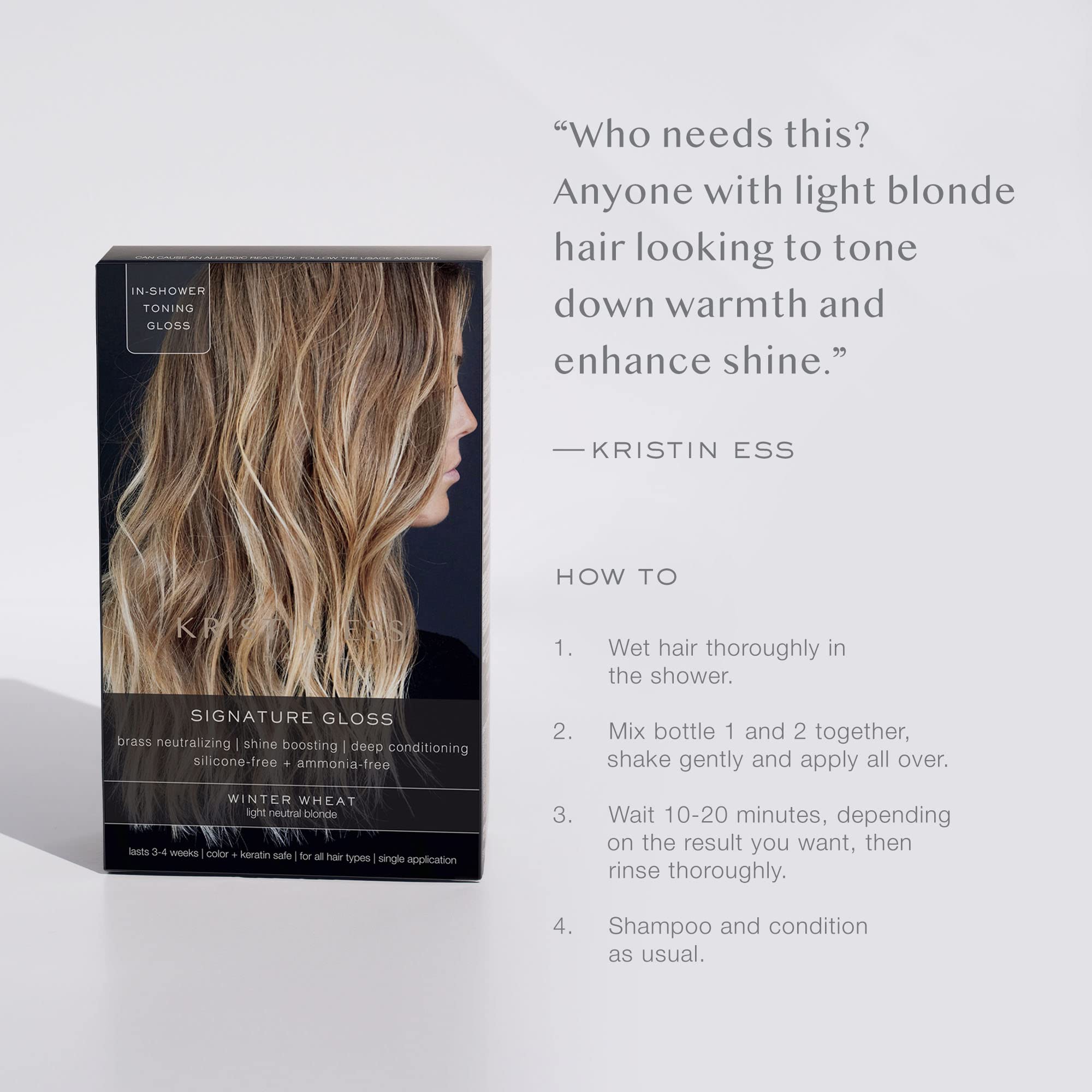 Kristin Ess The One Signature Hair Gloss - Winter Wheat: Light Neutral Blonde