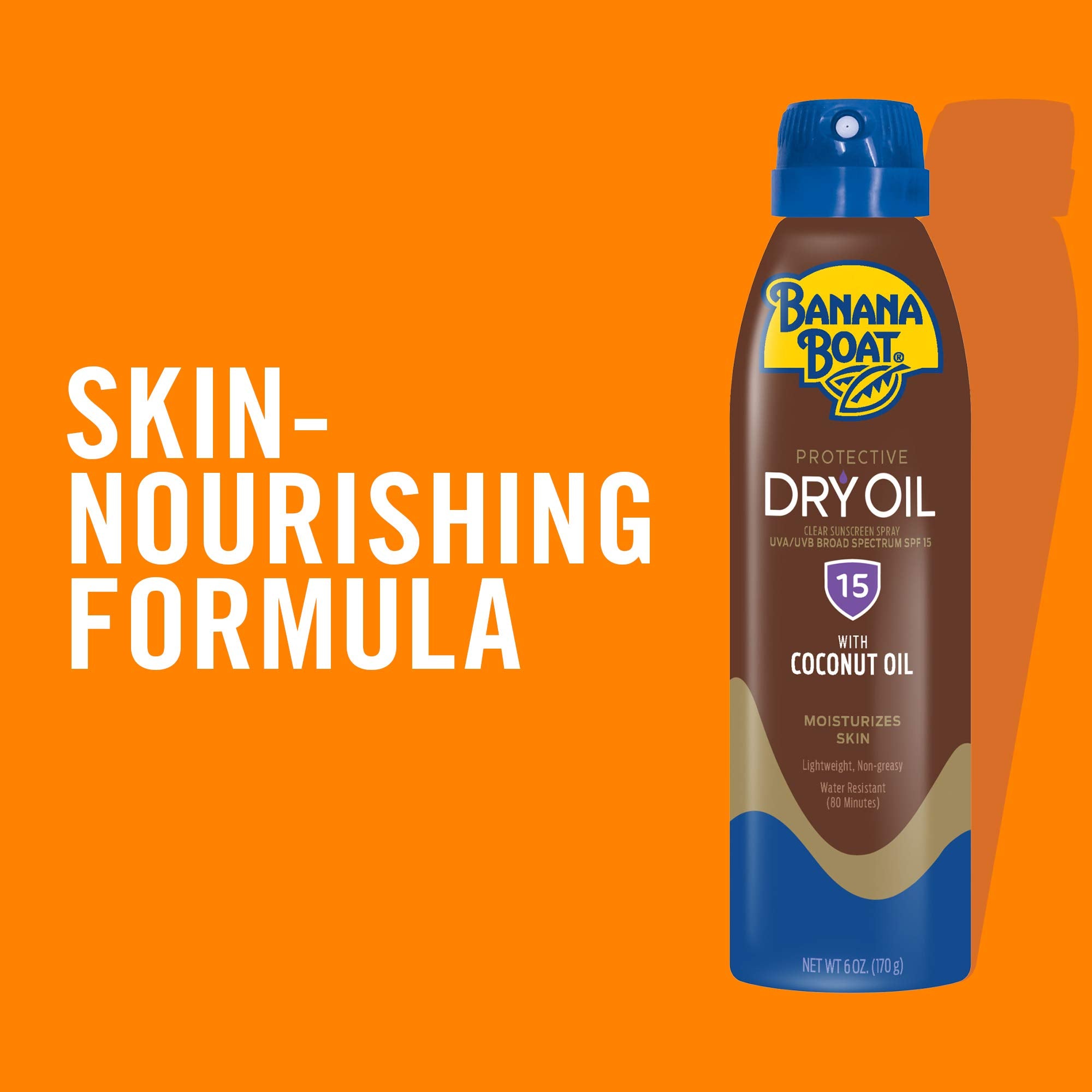 Banana Boat Protective Tanning Dry Oil Clear Spray Sunscreen Spf 15, Oxybenzone Free Sunscreen, 6Oz Pack Of 3, Packaging May Var