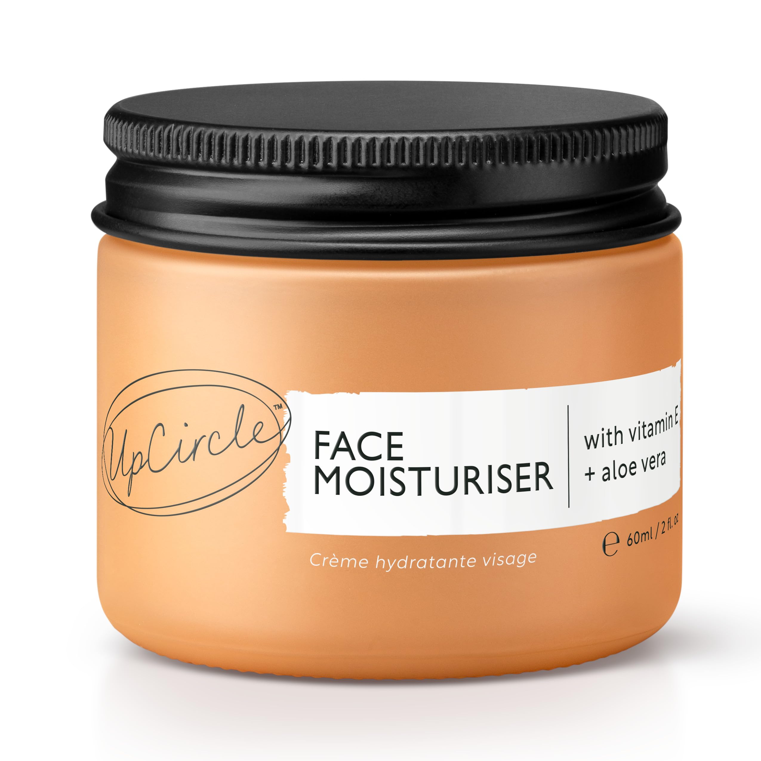 UpCircle Face Moisturiser with Argan Powder 1.7oz - Nourishing Day Cream - Vitamin E, Aloe Vera, Glycerin, Shea + Coconut Butter