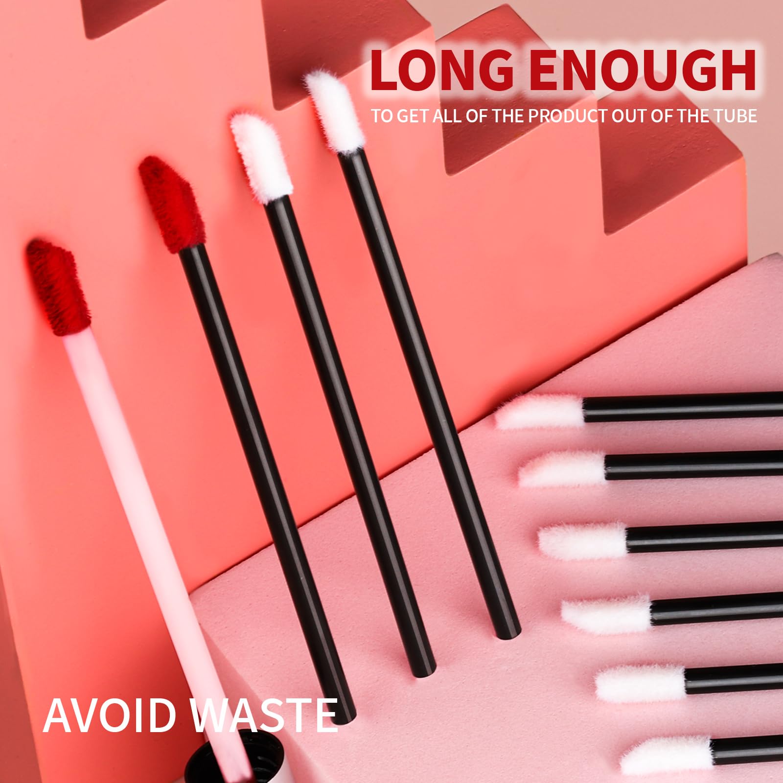 Teenitor Mascara Wands, Disposable Mascara Wand 200Pcs, Lip Applicators Disposable Mascara Makeup Applicator Lipgloss Lip Brush
