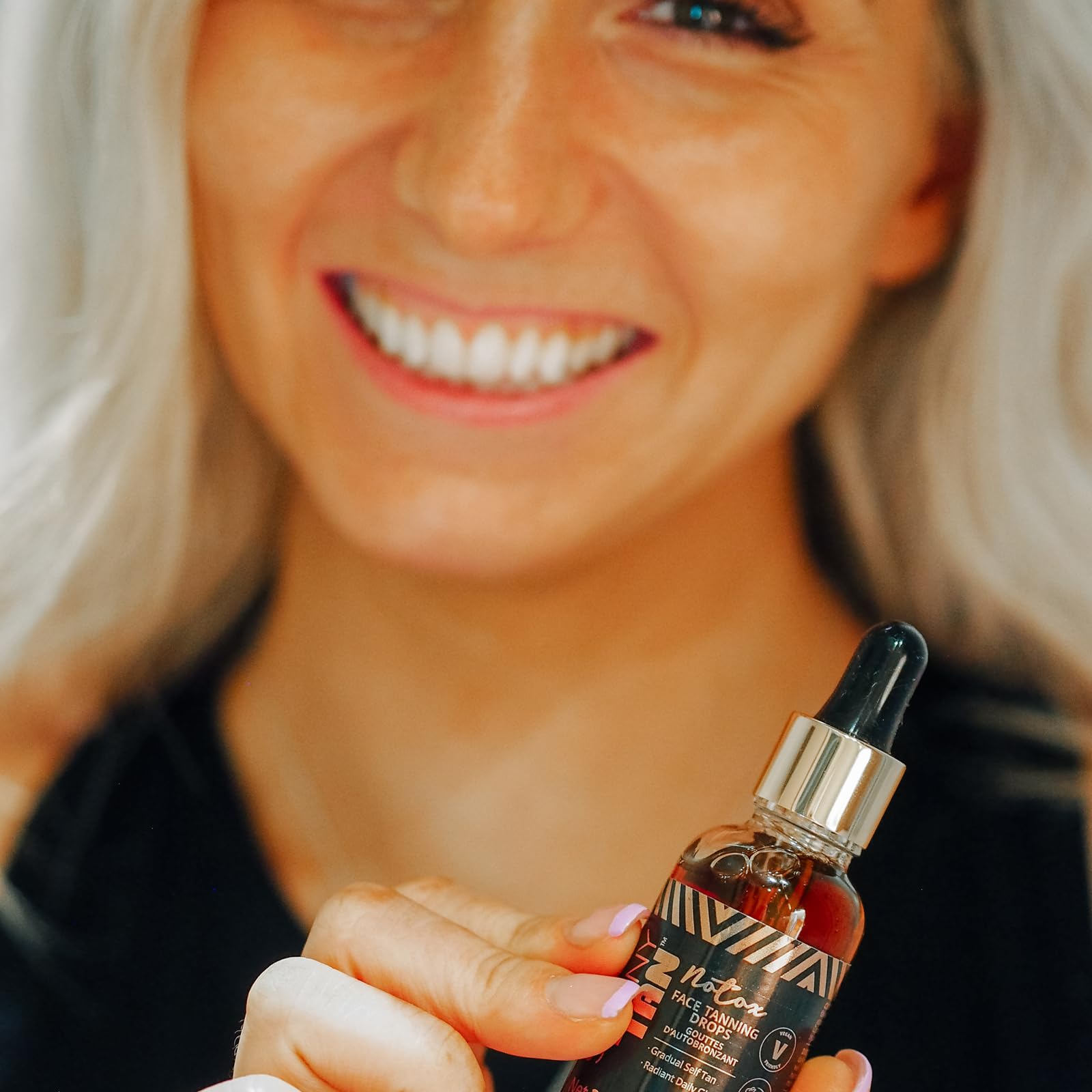 Skinny Tan Notox Face Tanning Drops - Hydrating Serum For Face With Vegan Collagen, Guarana, Aloe Vera - Reduces Appearance Of I