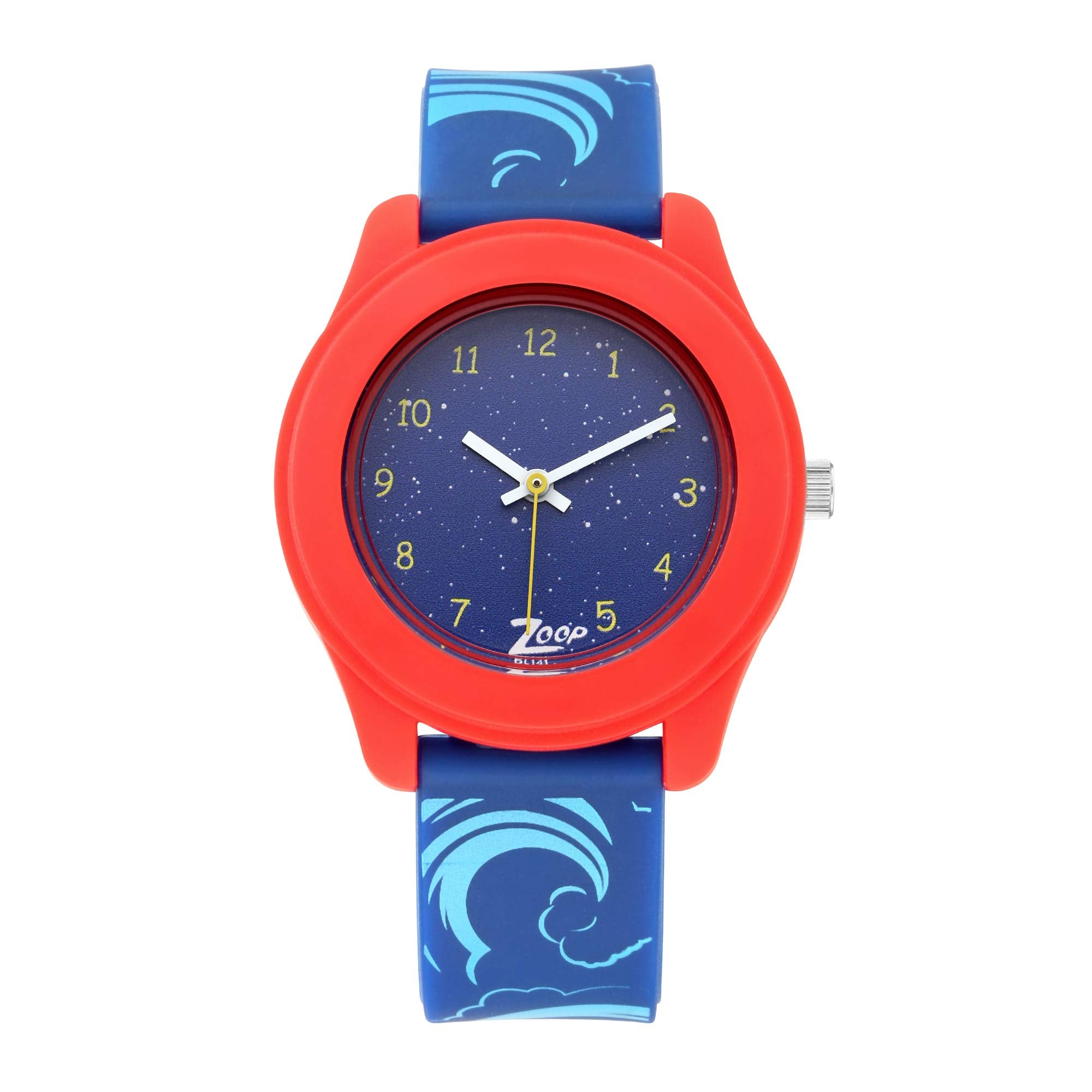 Zoop Silicone Analog Blue Dial Unisex-Child Watch-26019Pp04, Blue, Quartz Watch