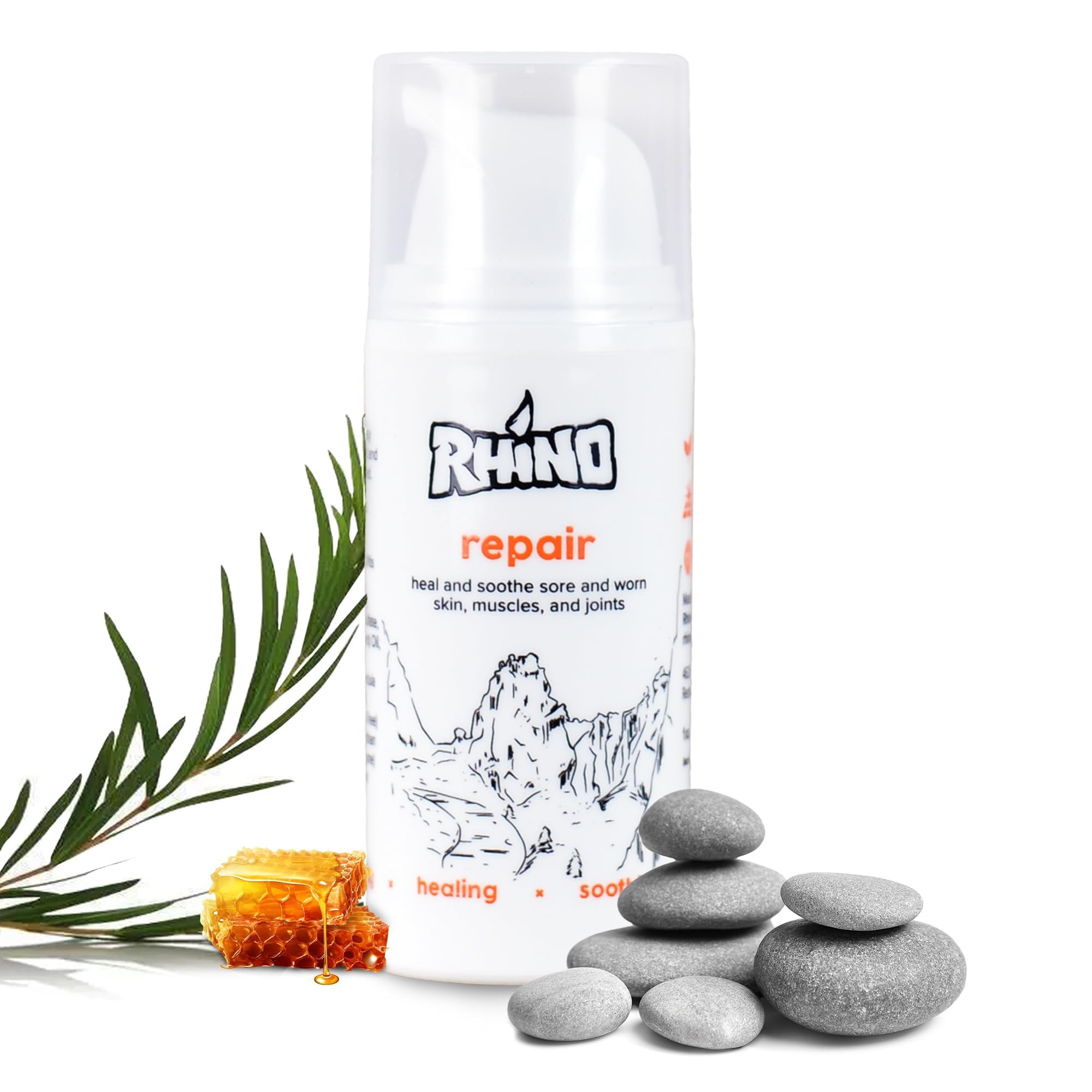 Rhino Skin Solutions Repair Cream - Soothing Relief for Dry, Cracked Skin, Ideal for Climbers, Athletes & MMA | Cooling, Made in