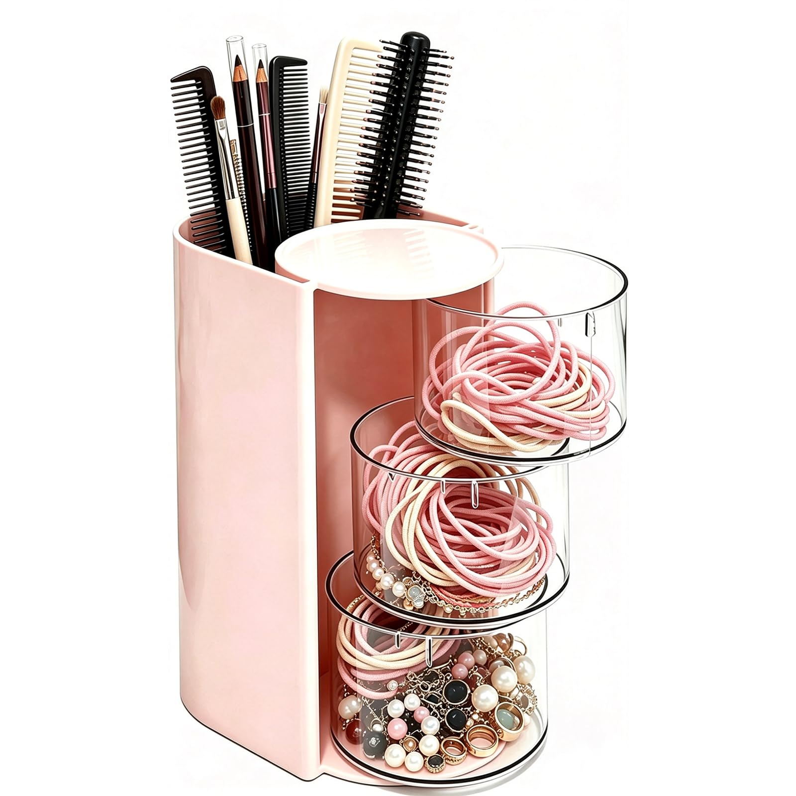 CasaVibe Hair Accessories Organizer Jewelry & Makeup Brush Storage Holder