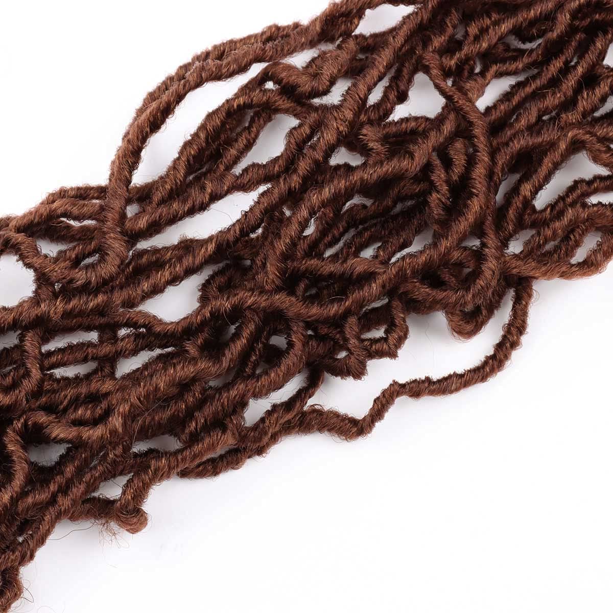 6 Packs New Soft Locs Crochet Hair Pre Looped 24 Inch Faux Locs Crochet Braids Goddess Locs Dreadlocs Synthetic Hair For Black W