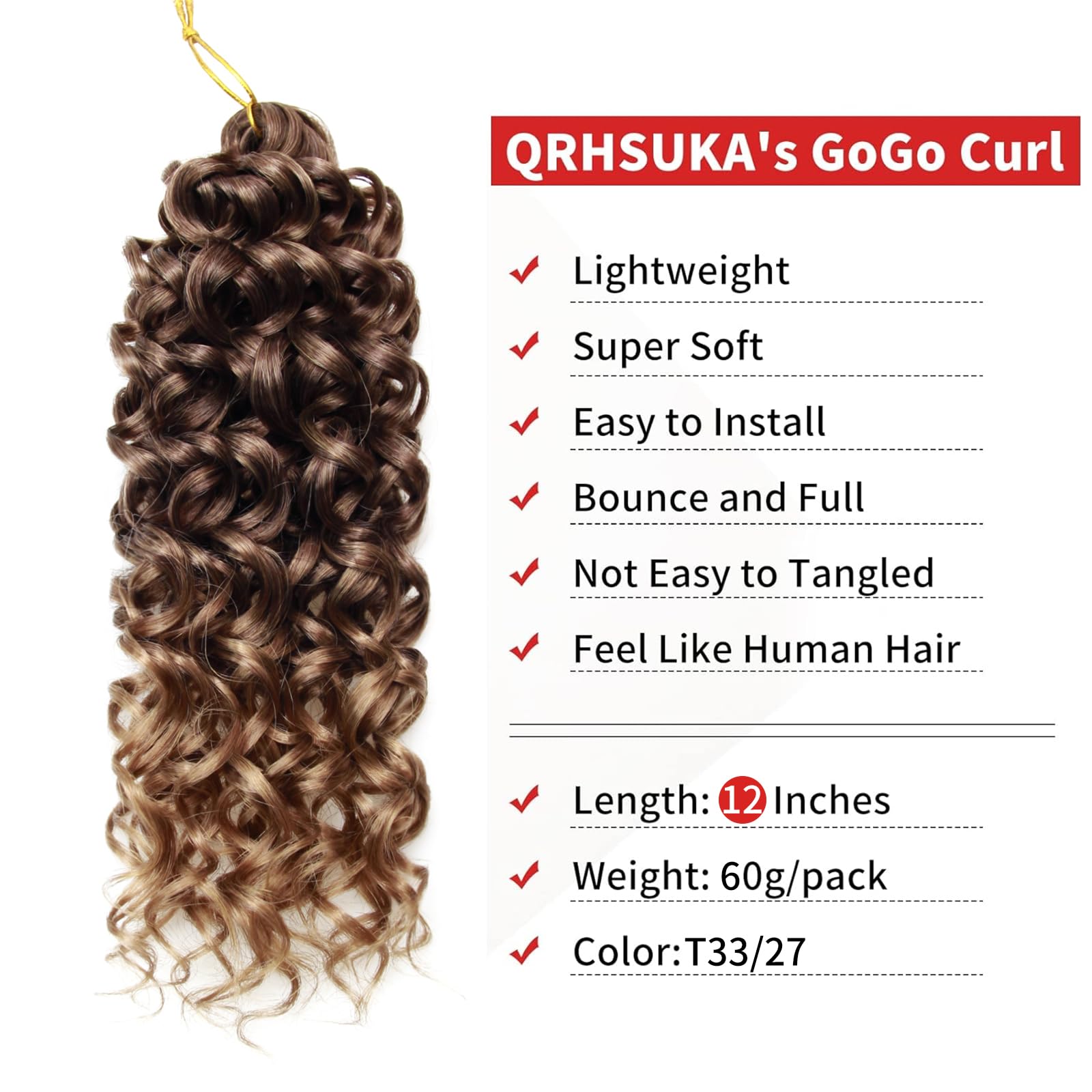 Curly Crochet Hair Gogo Curl Crochet Hair For Women Ocean Wave Crochet Hair Synthetic Bohemian Crochet Braid Water Wave Crochet