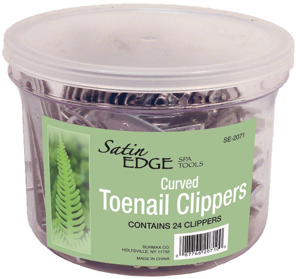 Curved Toenail Clippers By Satin Edge For Unisex - 24 Pc Nail Clipper