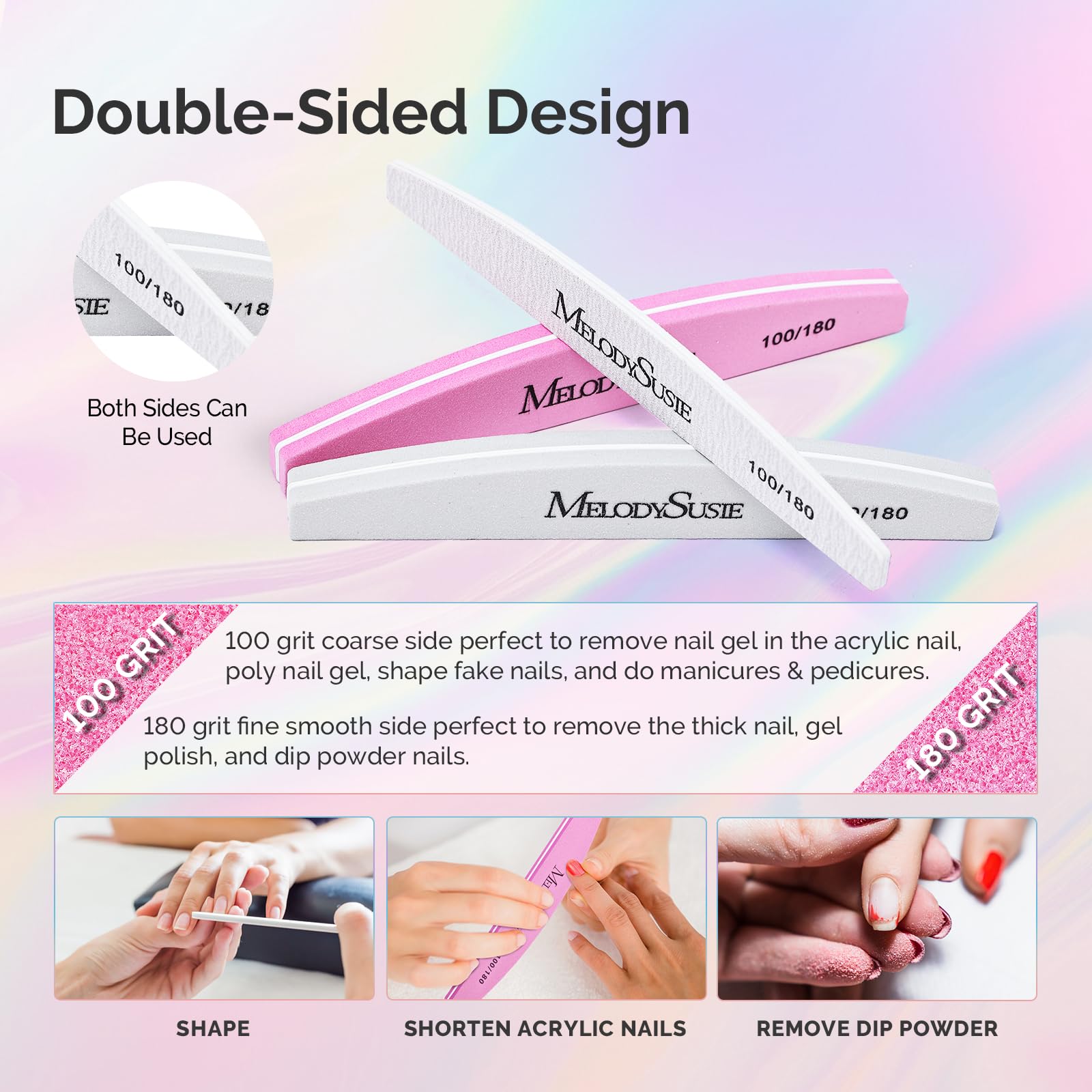 Melodysusie 16Pcs Professional Nail Buffer Kit,Nail Files And Buffers,Nail Buffer Block,Nail Brush, Nail File Buffers Kit For Na