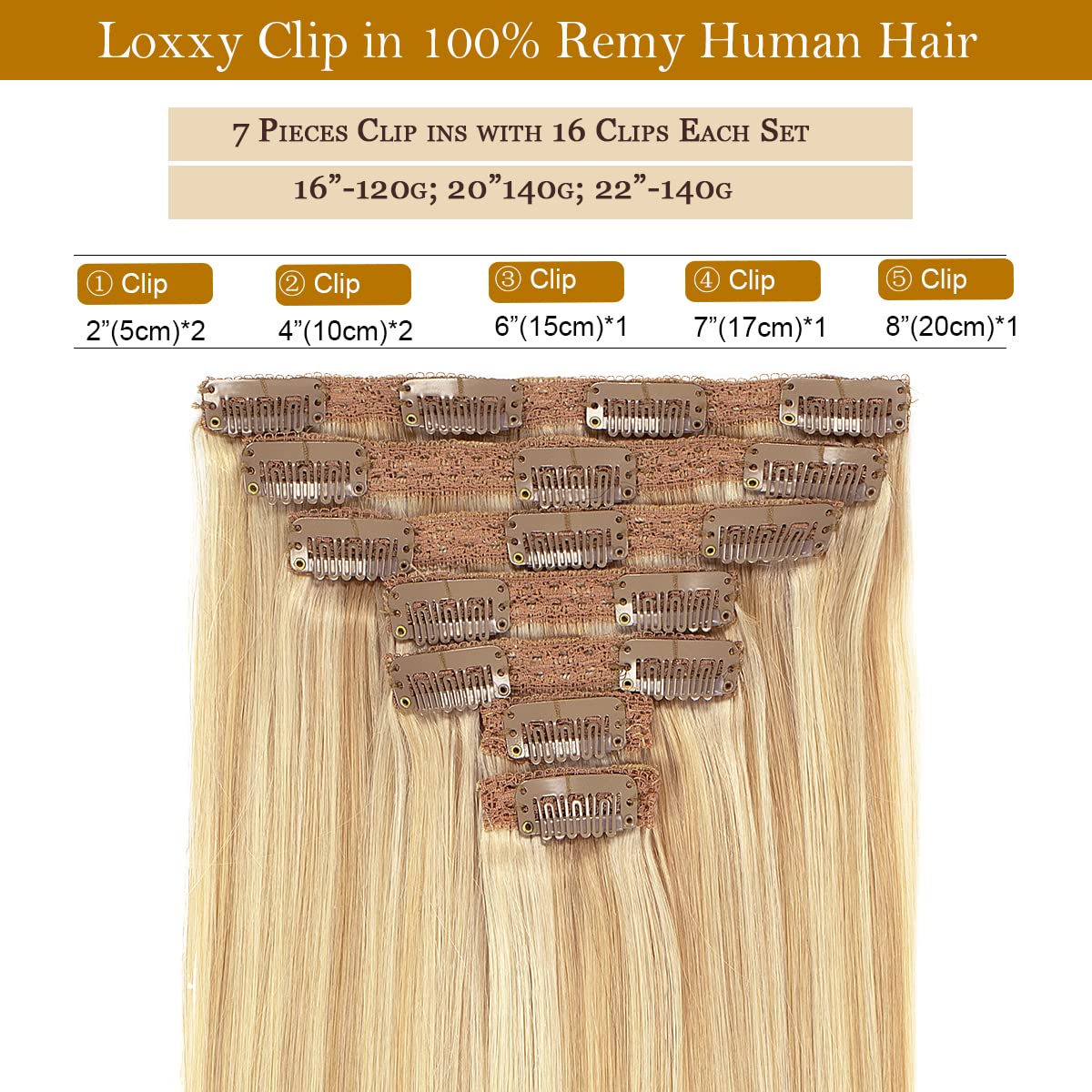Loxxy 9A Grade Remy Human Hair Clip In Extensions Human Hair Double Weft Brazilian Human Hair Thick Silky Straight Clip In Light