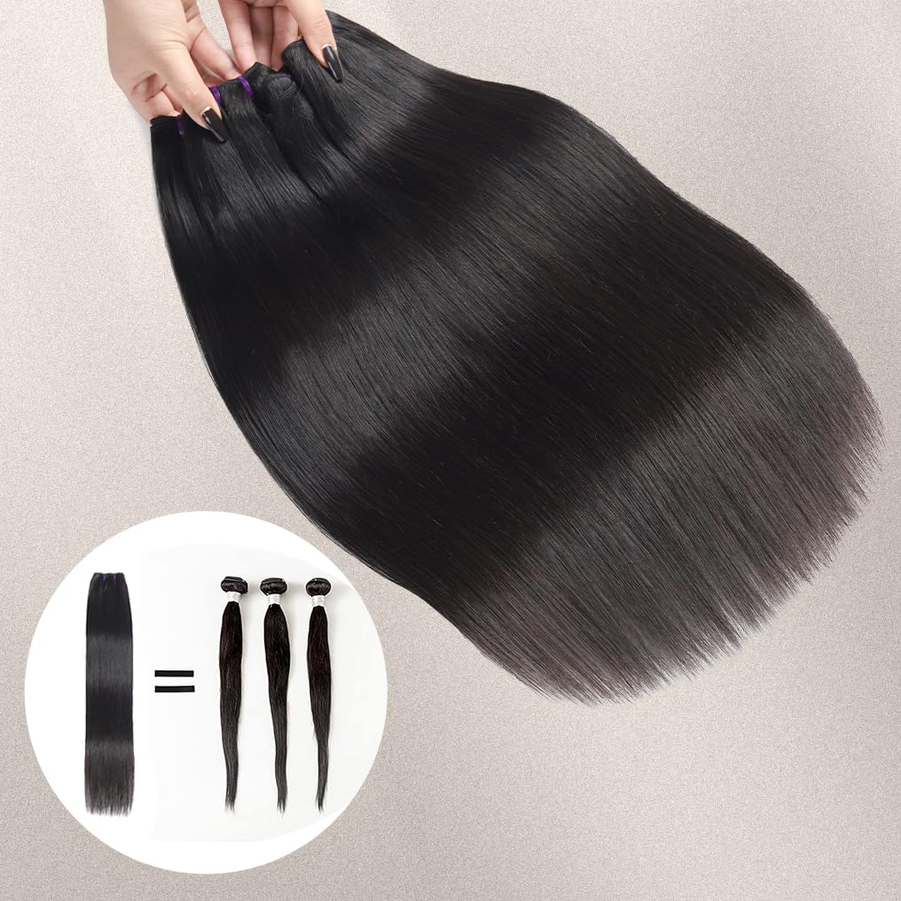 Menalue 16A Straight Bundles Human Hair 16 18 20 22 Inch 100% Unprocessed Raw Vietnamese Human Hair Bundles Straight Weave 4 Bun