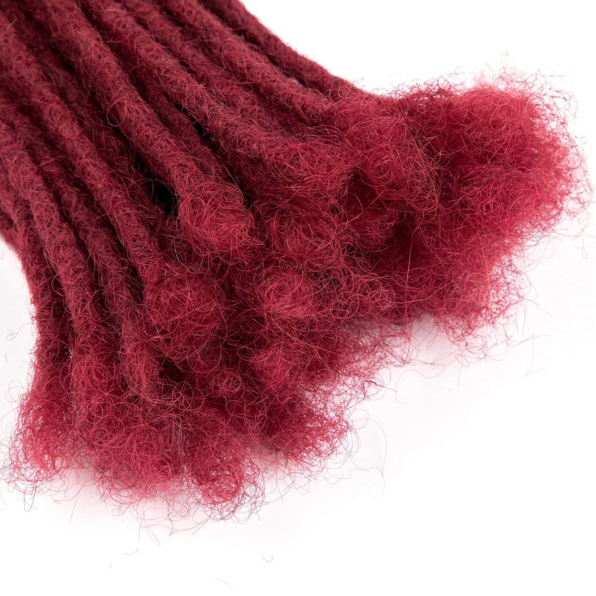 Teresa Medium 0.8cm and Small 0.4cm Width 100% Human Hair Dreadlock Extensions for Men/Women/Kids 0.8cm Width Full Hand-made Per