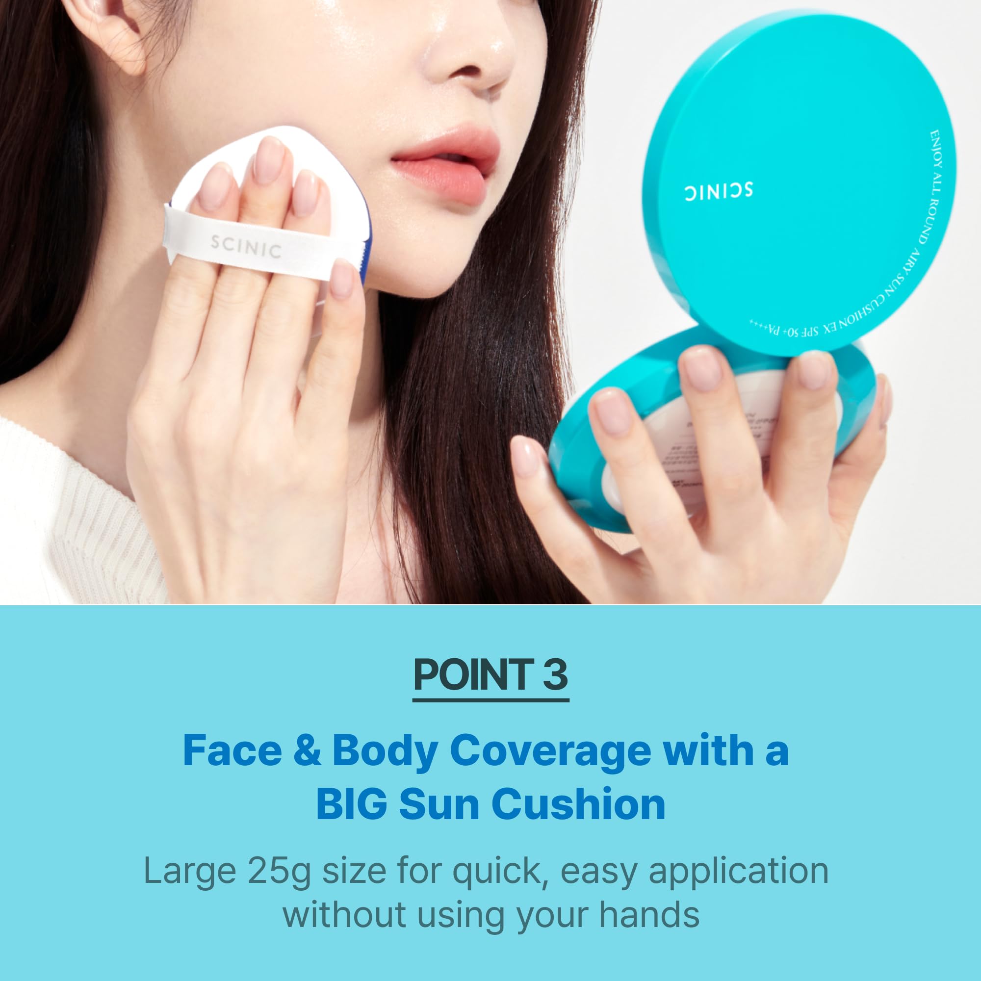 SCINIC Enjoy All Round Airy Sun Cushion EX SPF50+PA++++, 0.88 Fl Oz (Pack of 1)