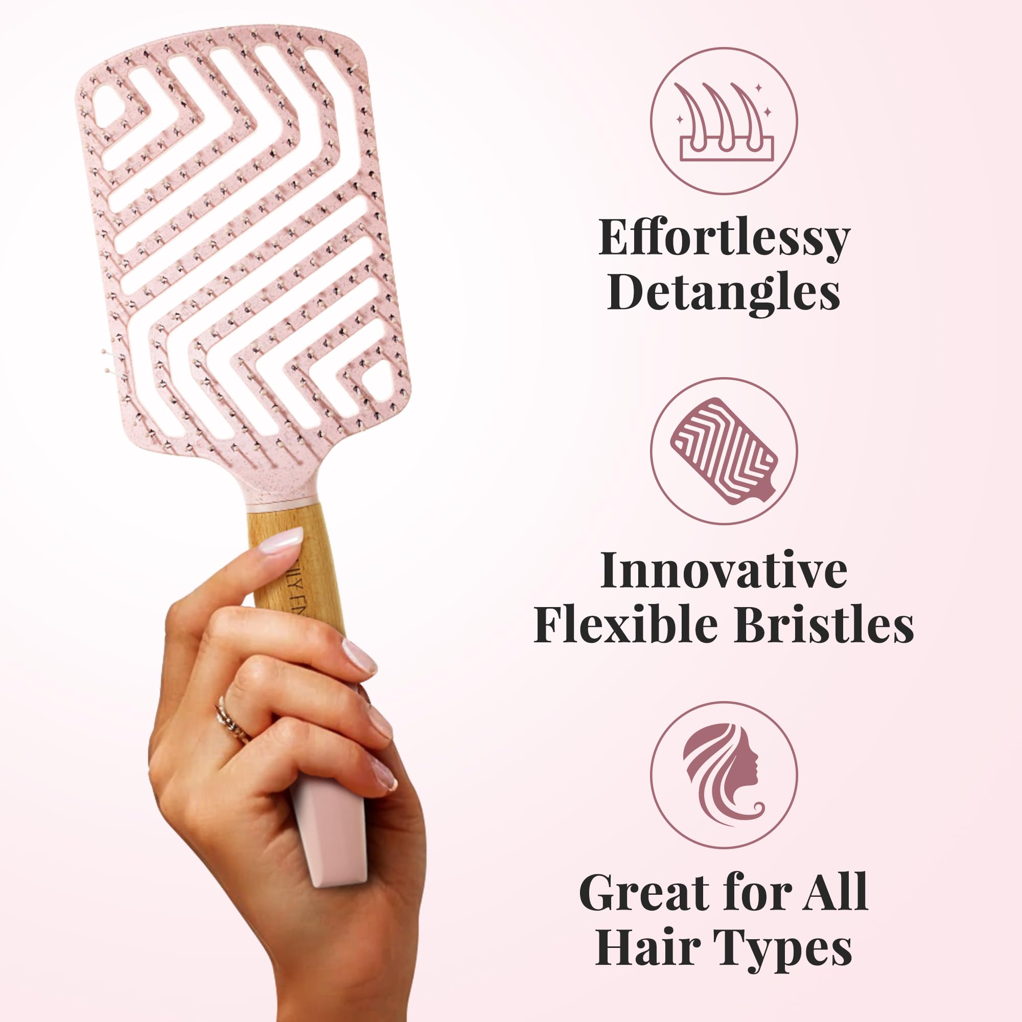 Lily England 7-Piece Gift Set For Women - Luxury Self-Care Beauty Gift For Women & Teenage Girls With Hair Brush, Wide-Tooth Com