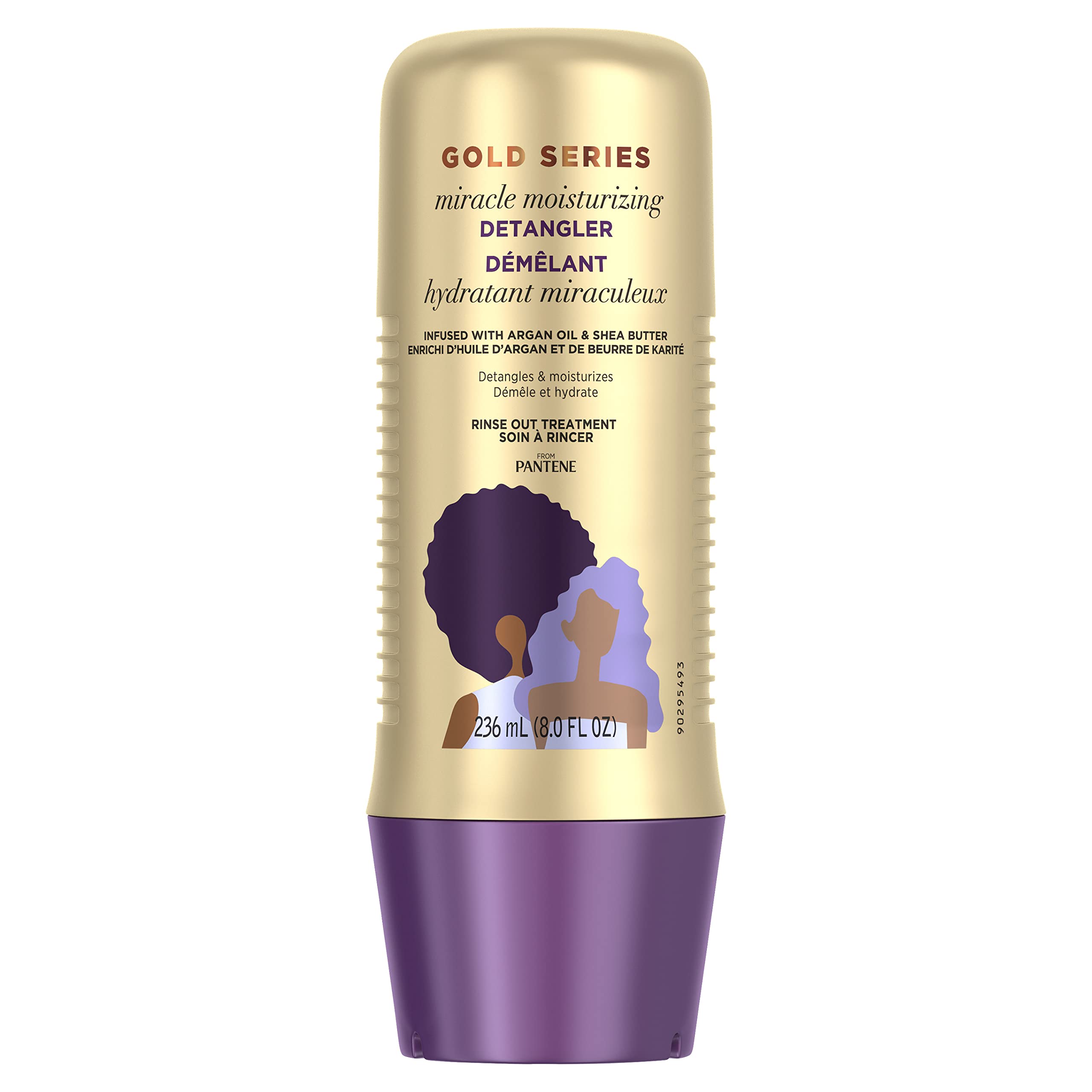 Pantene Gold Series Detangler Treatment For Curly And Coily Hair With Argan Oil And Shea Butter, 8 Fl Oz