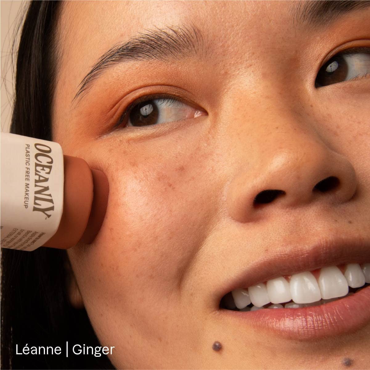 ATTITUDE Oceanly Lightweight Blush Stick, Titanium Dioxide-Free, EWG Verified, Plastic-Free, Vegan & Cruelty-free Makeup, Ginger
