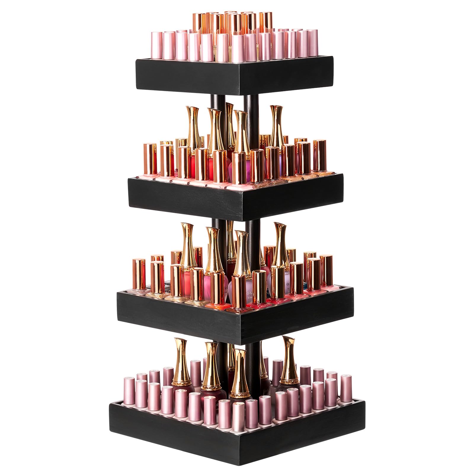 Homde Nail Polish Organizer for 120-212 Bottles, 360 Rotating Nail Polish Rack Holder, Display Storage Shelf for Fingernail Stan