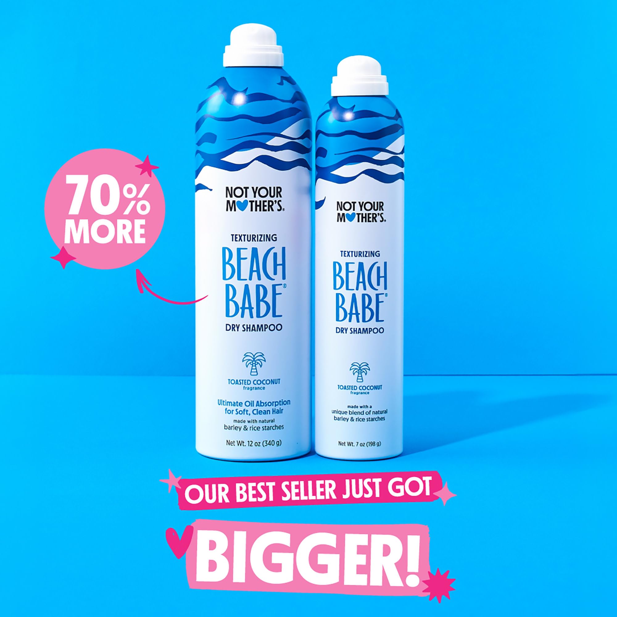 Not Your Mother's Beach Babe Jumbo Dry Shampoo (2-Pack) - 12 oz Dry Shampoo - Instantly Absorbs Oil While Creating Effortless Se