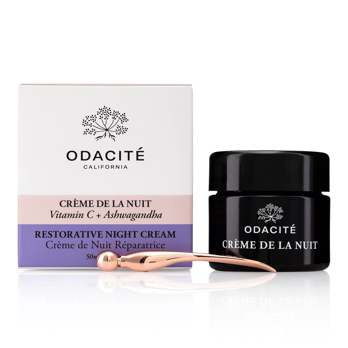 Odacit   Night Cream with Vitamin C & Ashwagandha - Creme De La Nuit Glow Recipe - Anti Aging Facial Moisturizer for Dry Skin, W