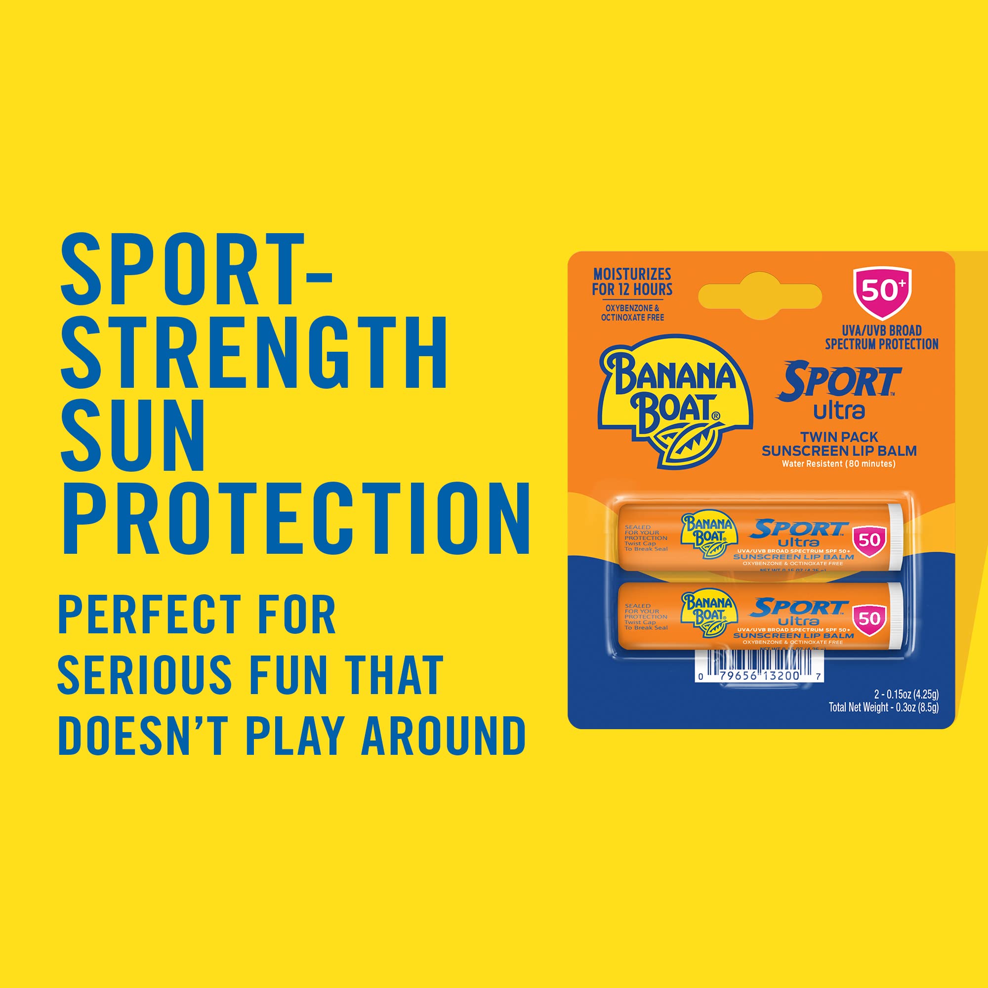 Banana Boat Sport Ultra Spf 50 Lip Sunscreen 2 Pack | Spf Lip Balm Pack, Banana Boat Lip Balm Spf 50, Oxybenzone Free Sunscreen,