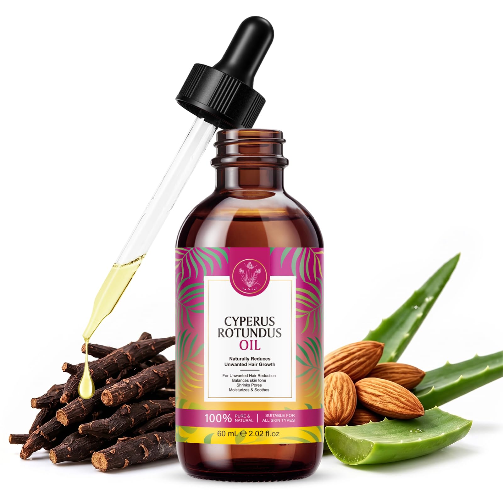 Cyperus Rotundus Oil for Hair Removal  Natural Reducing Body Hair Growth