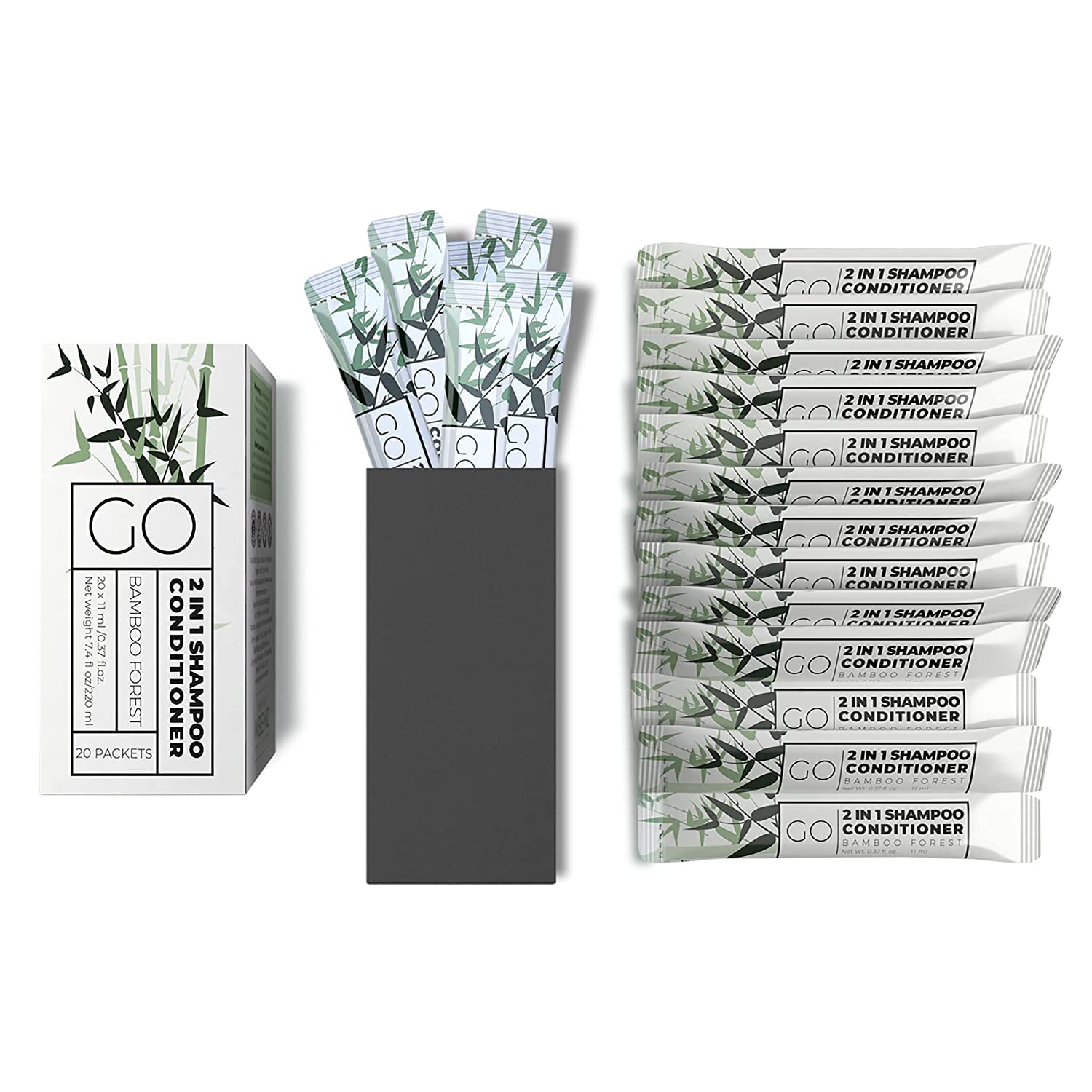 GO Essentials Travel Size Shampoo and Conditioner Set of 800 - 2 in 1 Single Use Travel Shampoo and Conditioner (Sulfate Free) -