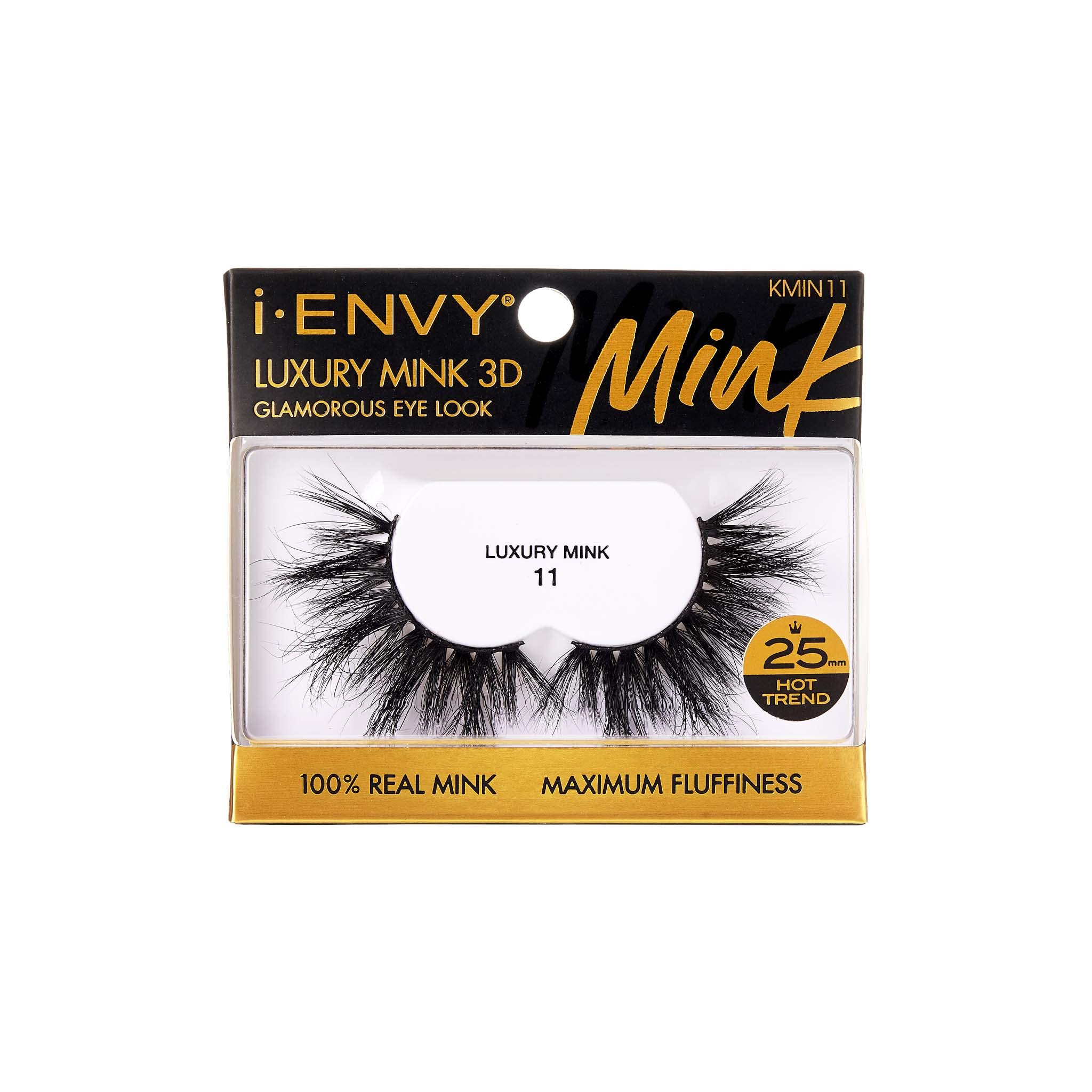 I-Envy False Lashes Luxury Mink Collection Eyelashes 100% Real Mink Glamorous Eye Look Lashes Maximum Fluffiness 3D Multi-Curl A