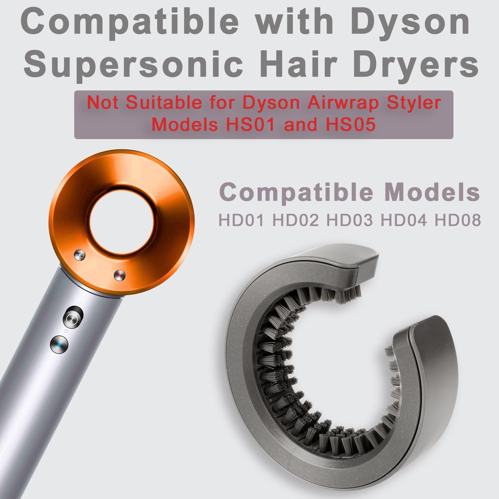 Afdd Filter Cleaning Brush For Dyson Supersonic Hair Dryer, Filter Cleaning Brush Attachment Compatible With Dyson Hd01 Hd02 Hd0