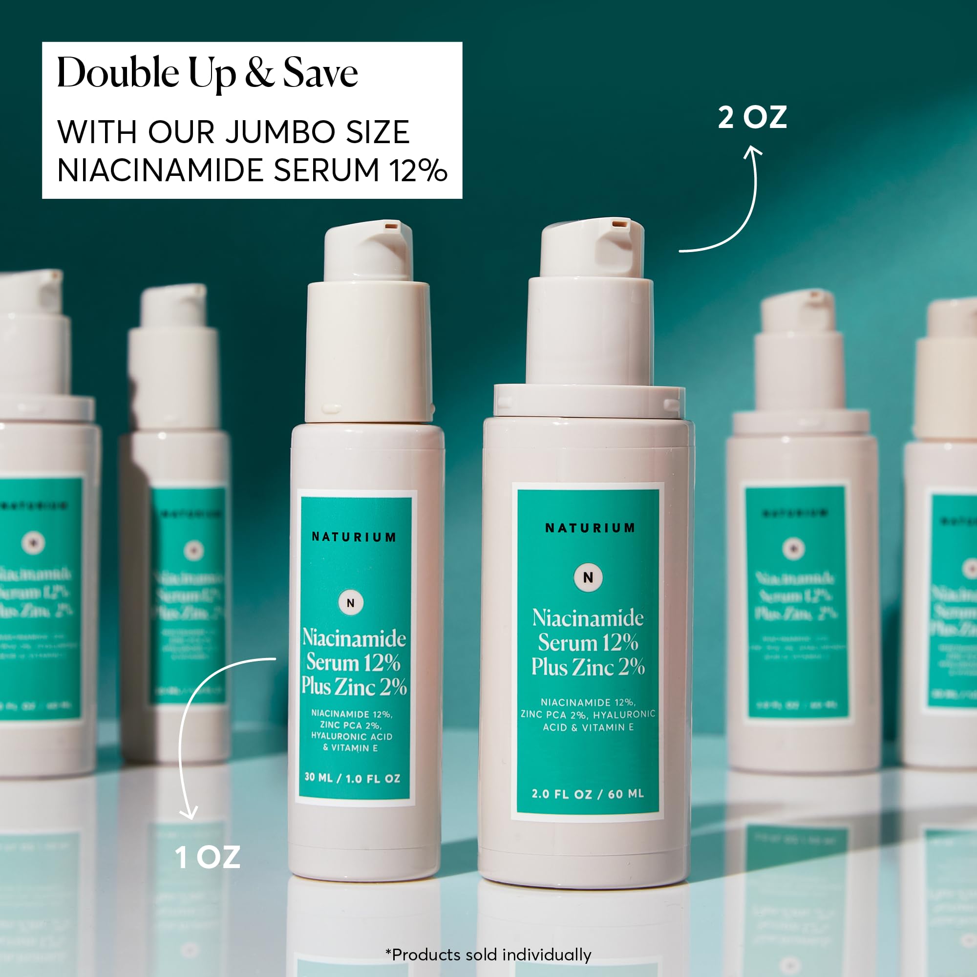 Naturium Niacinamide Face Serum 12% Plus Zinc 2% Jumbo, Anti-Aging, Pore Minimizer & Dark Spot Corrector With Hyaluronic Acid &