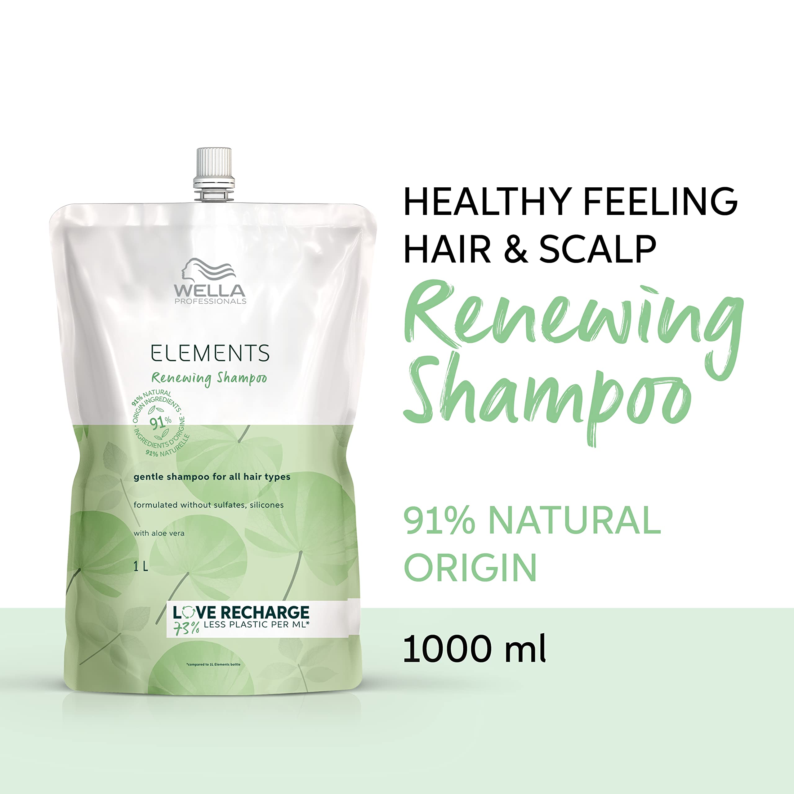 Wella Professionals Elements Renewing Shampoo, Formulated with Natural Ingredients, Sulfate and Silicone Free Shampoo, For All H