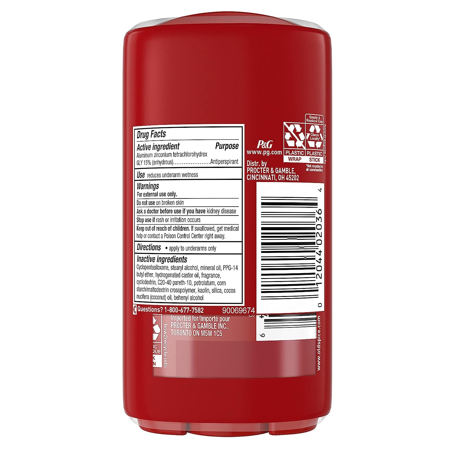 Old Spice Antiperspirant And Deodorant For Men, 24/7 Sweat And Odor Protection, Bearglove Scent, Invisible Solid Stick, Twin Pac